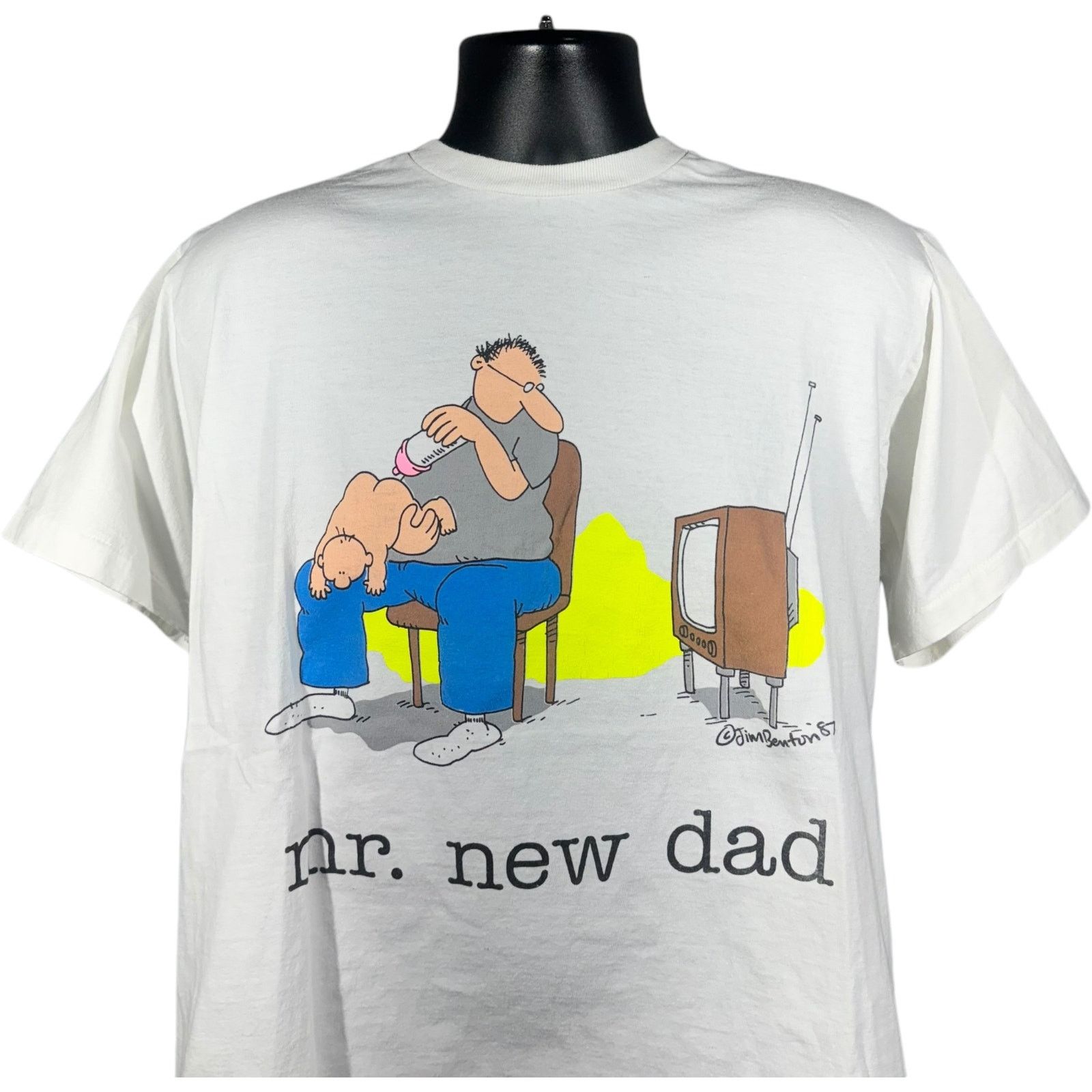 Vintage Vintage Mr. New Dad Cartoon Humour Tee Size US XL / EU 56 / 4 - 2 Thumbnail