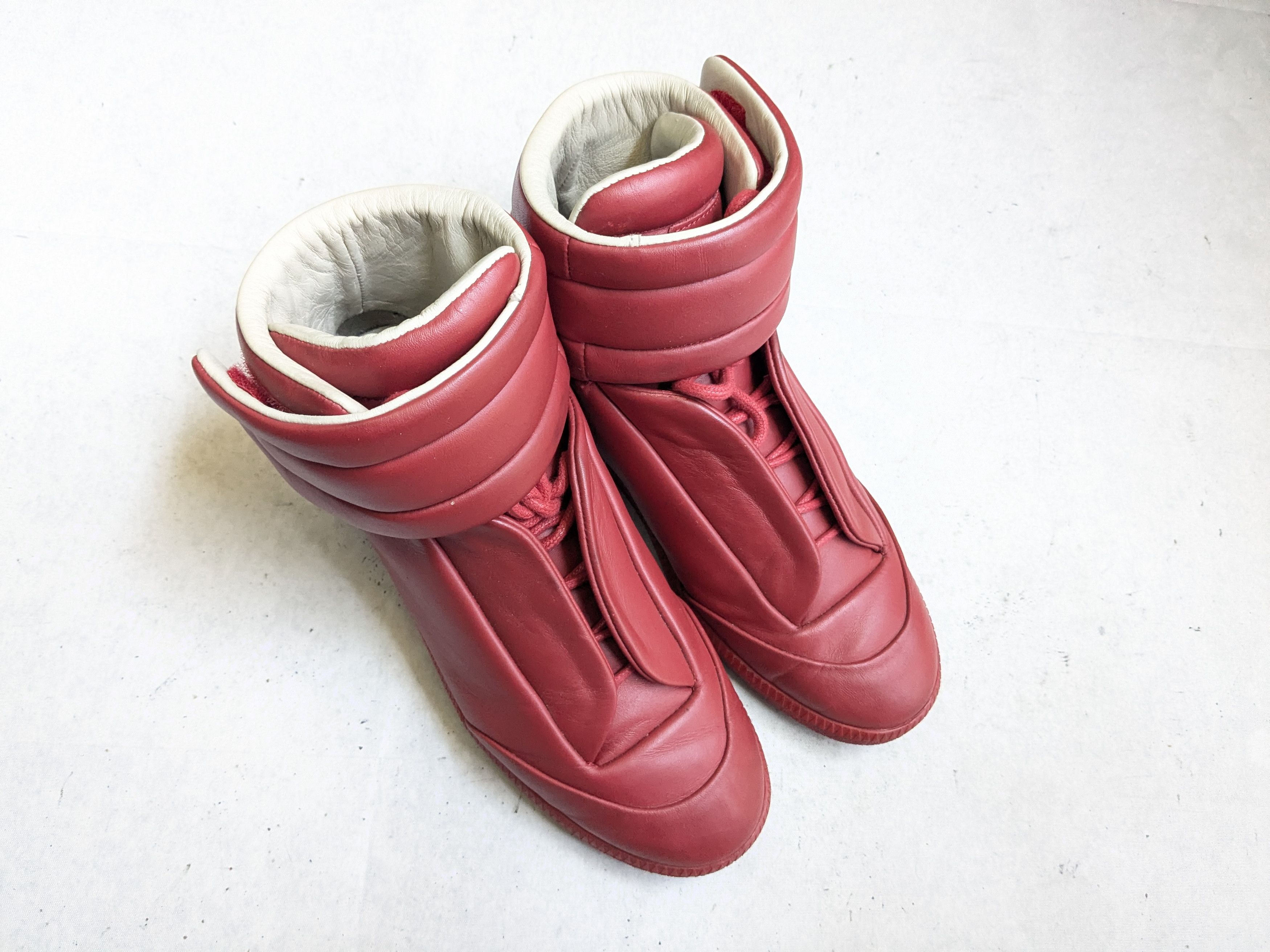 Maison Margiela Maison Margiela Future Red 6 39 High Tops Leather Size US 7 / EU 40 - 4 Thumbnail