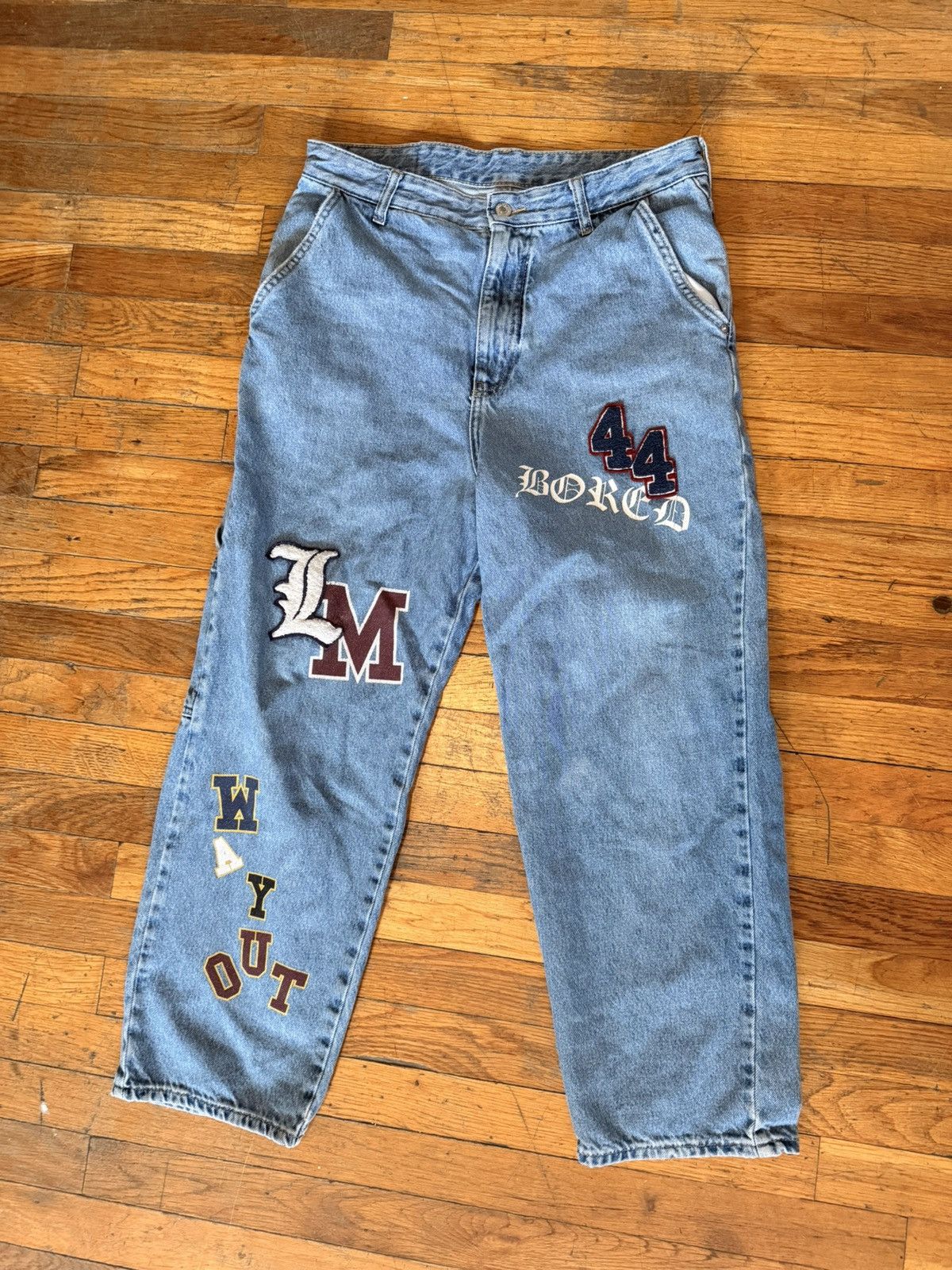 Bershka Bershka patched denim Size US 31 - 1 Thumbnail
