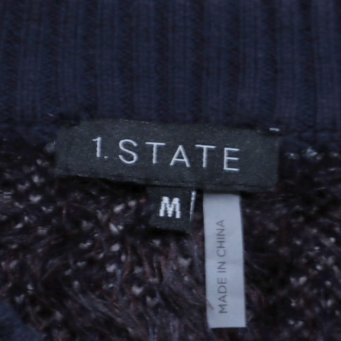 Vintage 1.State Faux Fur Full Zip Plaid V-Neck Sweater Jacket Women's M Navy Blue M Ease Size M / US 6-8 / IT 42-44 - 5 Thumbnail