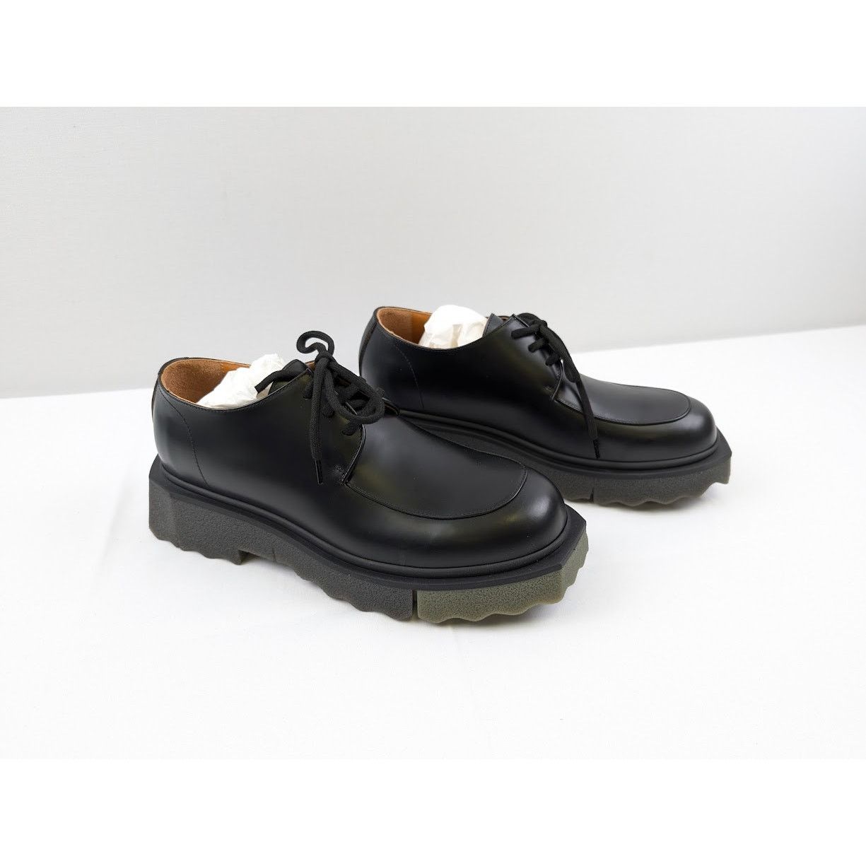 Off-White o1rshd1 Sponge Sole Leather Boot in Black Size US 10 / EU 43 - 10 Thumbnail