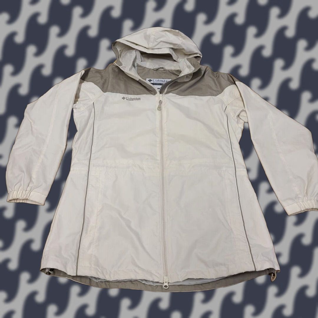 Vintage Columbia Jacket Womens Large Tan Full Zip Hooded Pockets All Seasons Outdoor Nylon Size L / US 10 / IT 46 - 1 Thumbnail