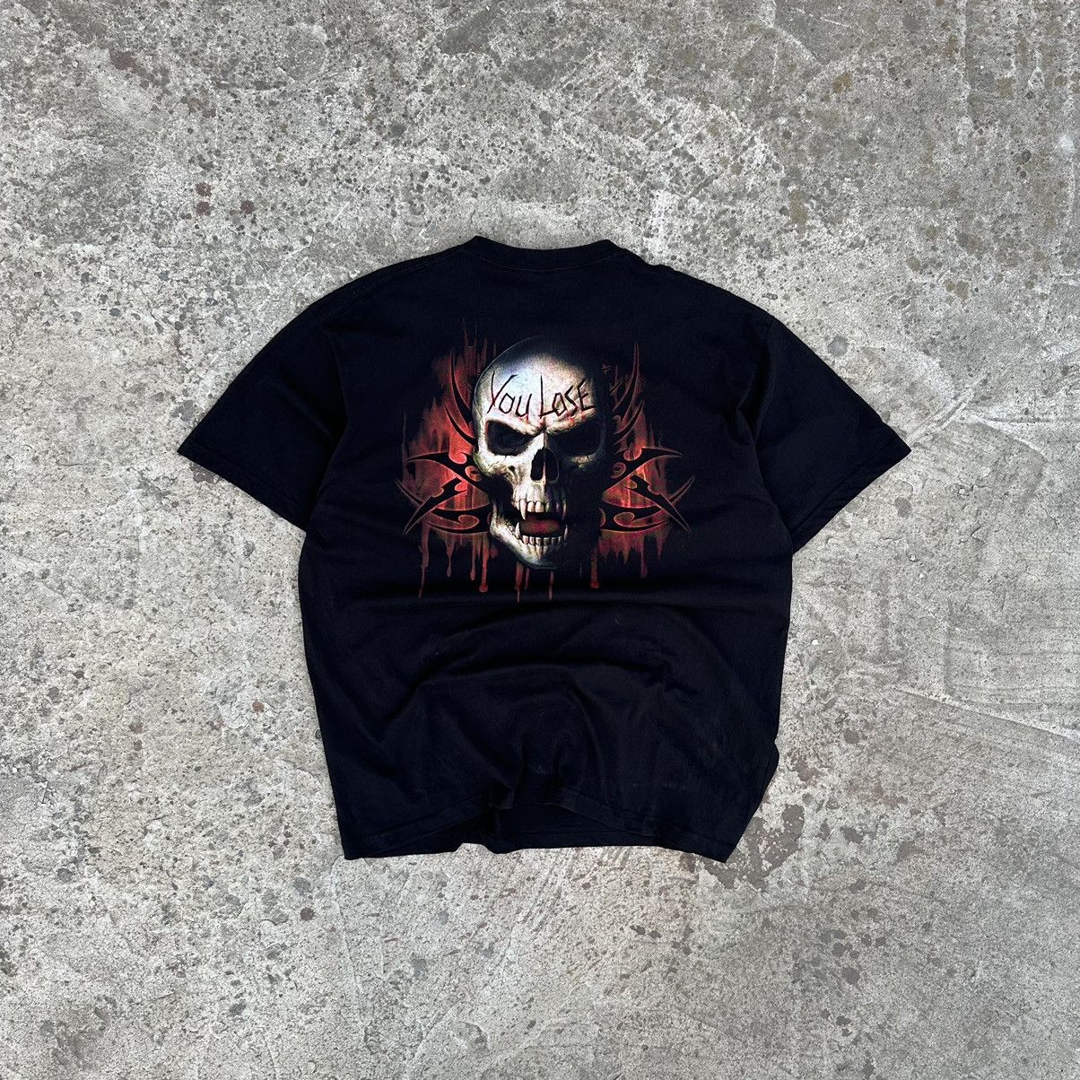 Designer × Vintage Vintage T-shirts Spiral Big Logo Game Over You Lost Y2K Size US XXL / EU 58 / 5 - 2 Thumbnail