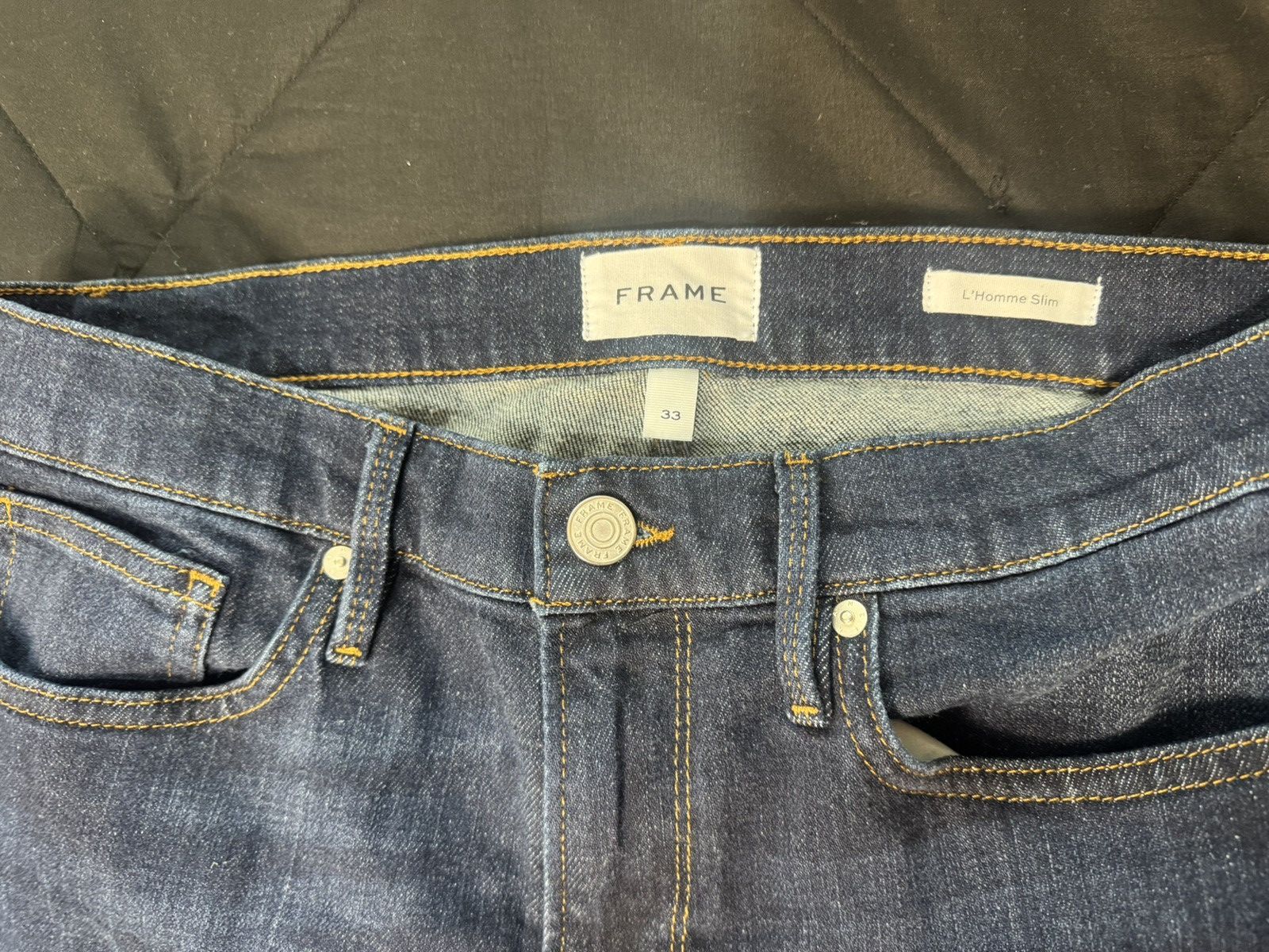 Frame L'Homme Cotton-Blend Slim-Fit Jeans Size US 33 - 2 Thumbnail