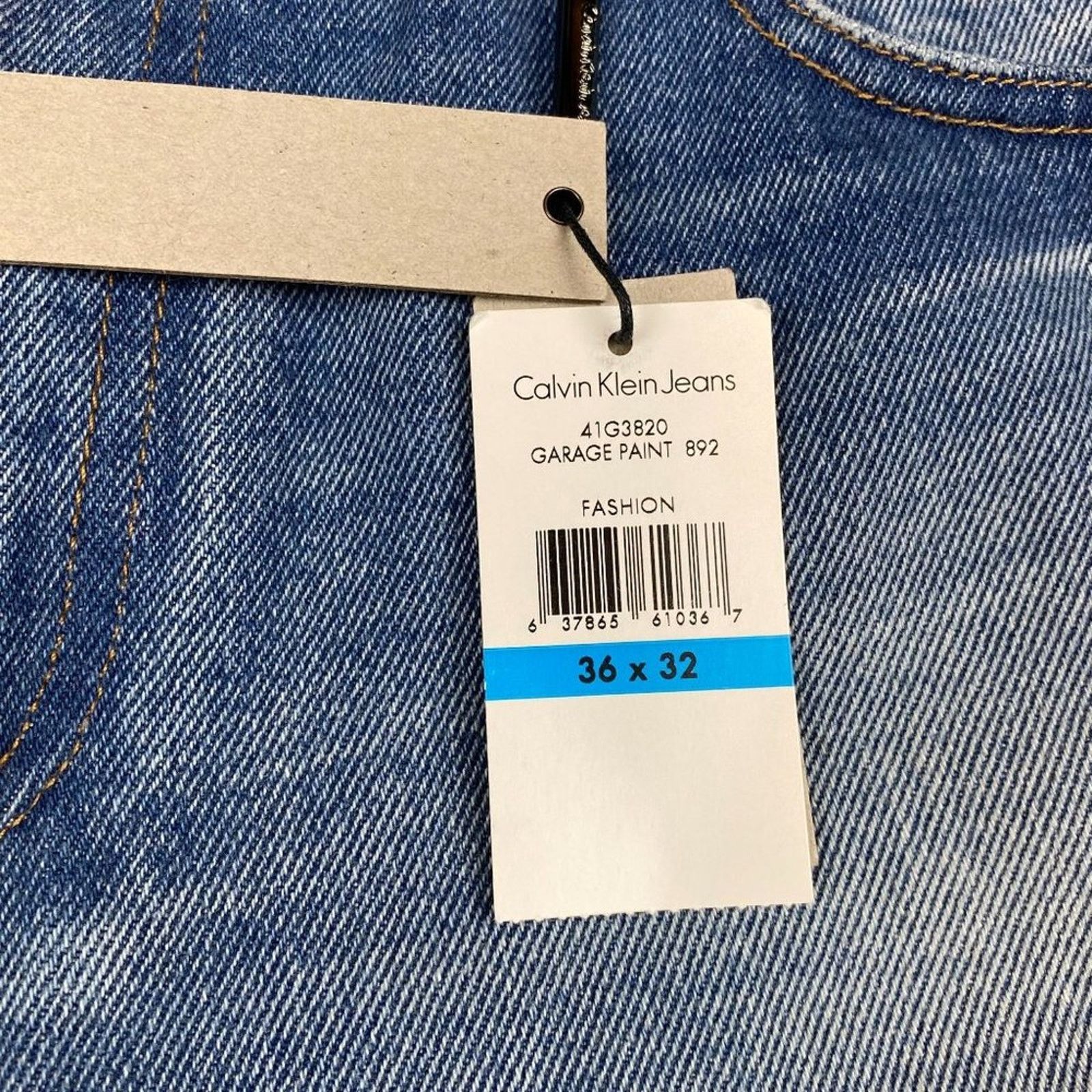 Calvin Klein Calvin Klein Slim Leg Garage Paint Jeans Men's 36x32 NWT Size US 36 / EU 52 - 3 Thumbnail