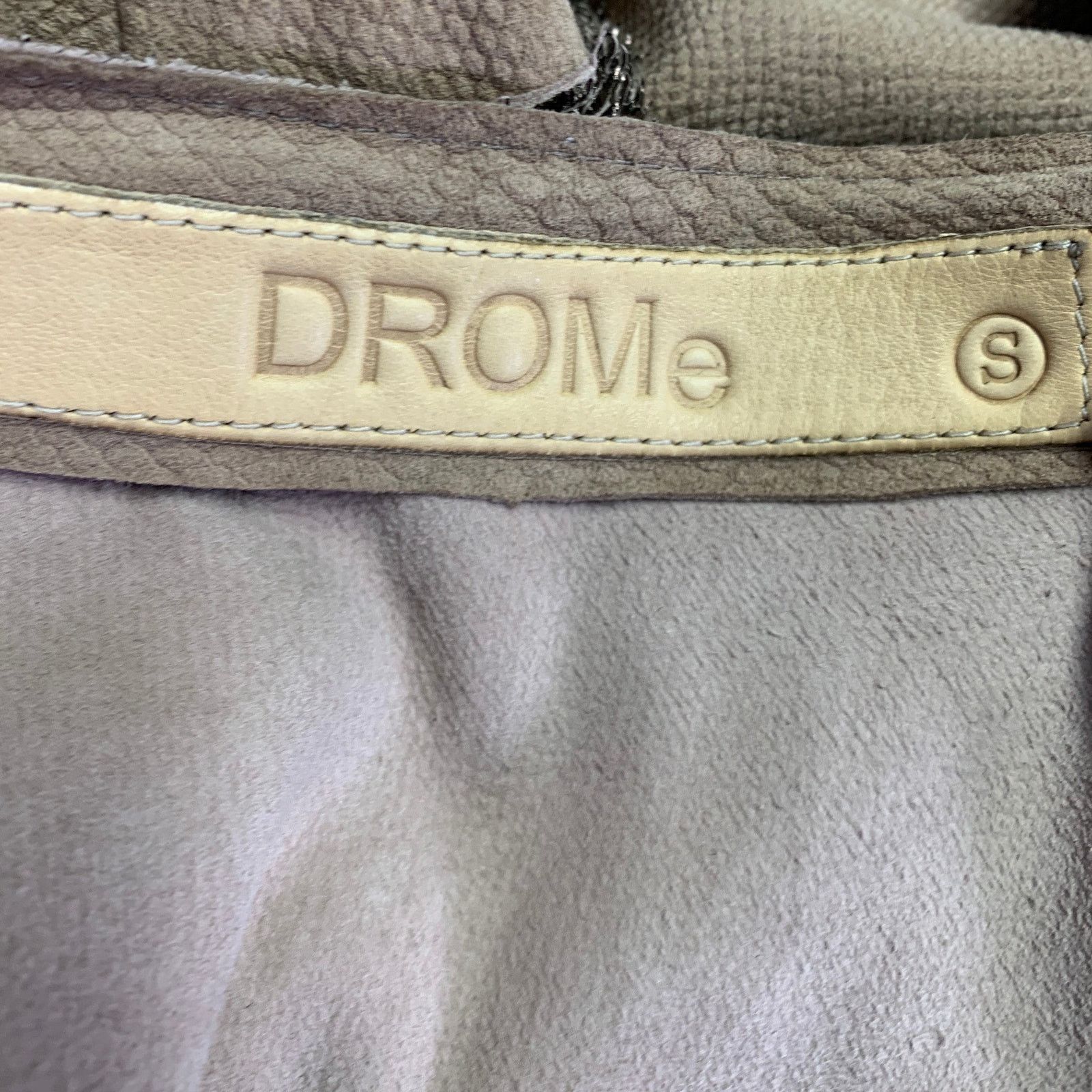 Drome DROME S Beige Silver Sheepskin Suede Open Front Casual Top Size S / US 4 / IT 40 - 5 Thumbnail