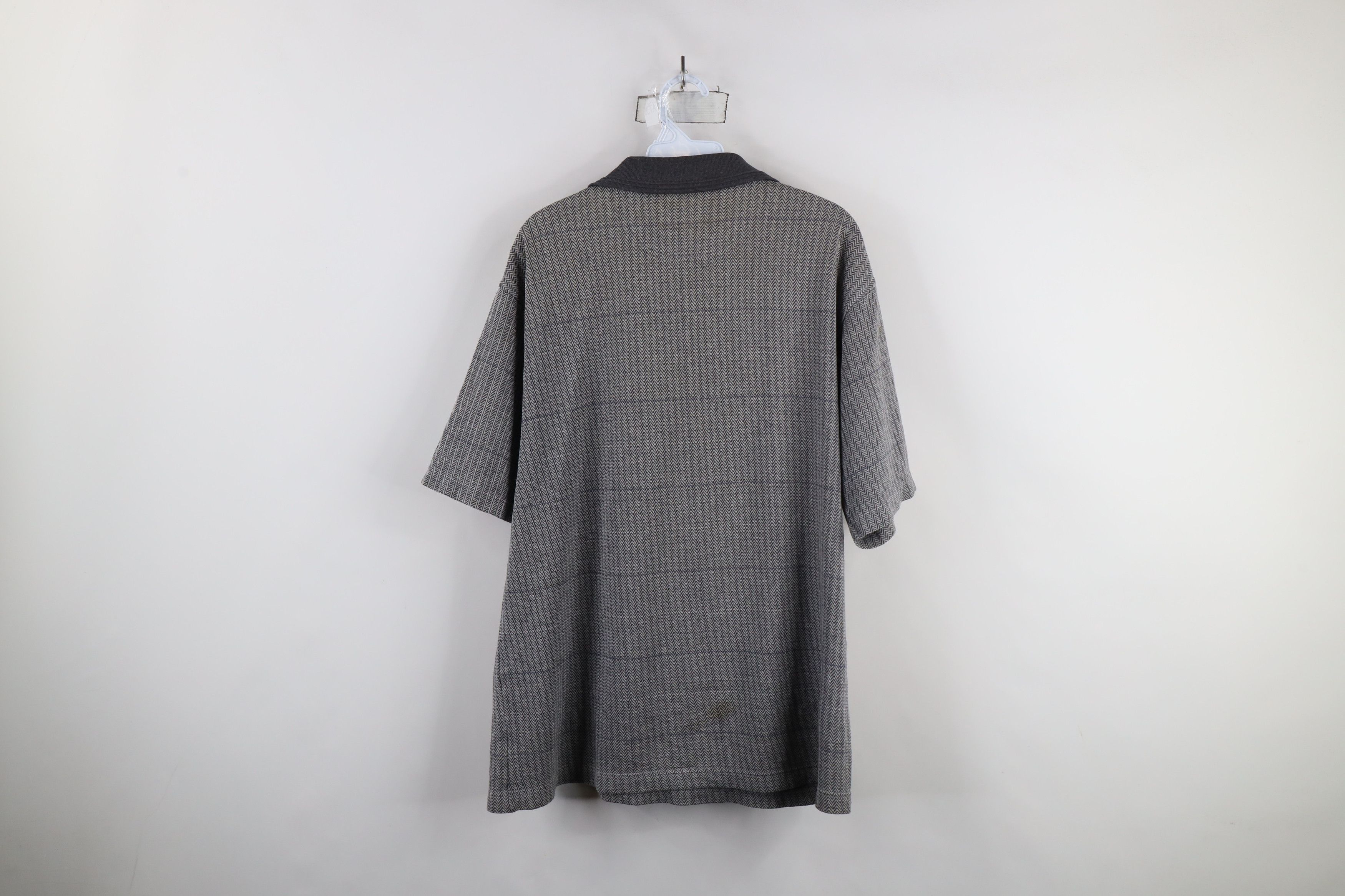 Vintage Vintage 90s Streetwear Striped Herringbone Knit Polo Shirt Size US M / EU 48-50 / 2 - 12 Thumbnail