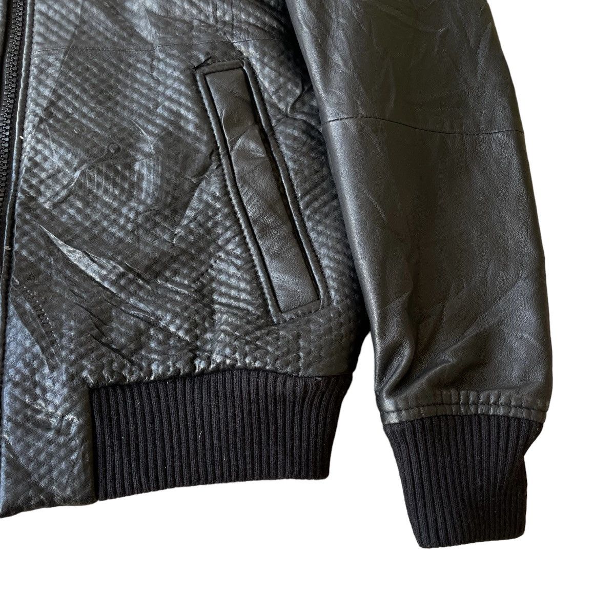 Vintage Diesel Sheepskin Leather Bomber Jacket
