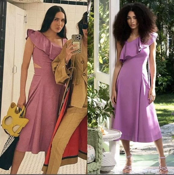 Veronica Beard Veronica Beard One Shoulder Cutout Maxi Dress Vivid Orchid Size XS / US 0-2 / IT 36-38 - 8 Thumbnail