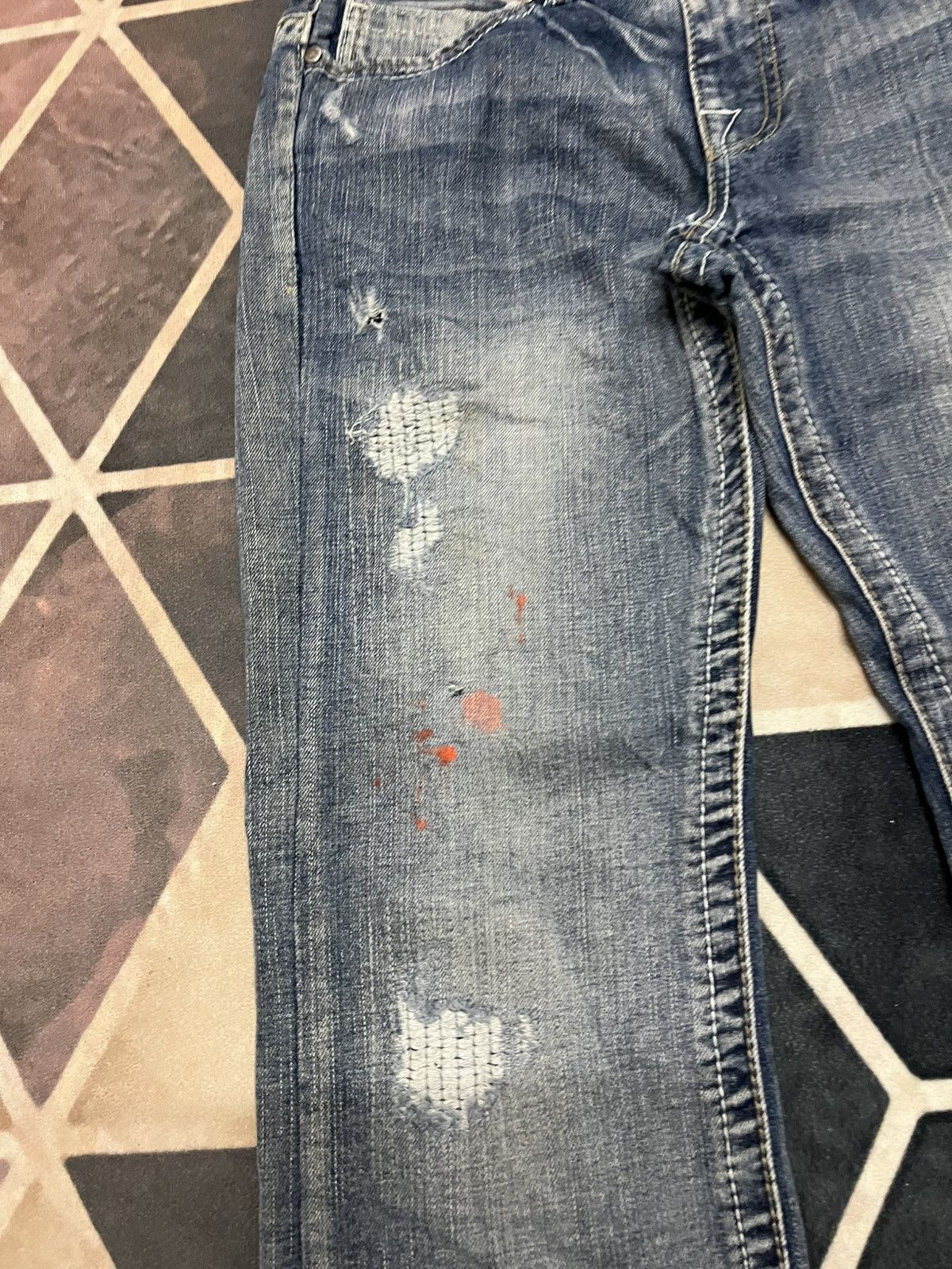 Blue Blue Japan 💥Urban Heritage FLARE Bootcut Distressed Jeans Size US 30 / EU 46 - 7 Thumbnail