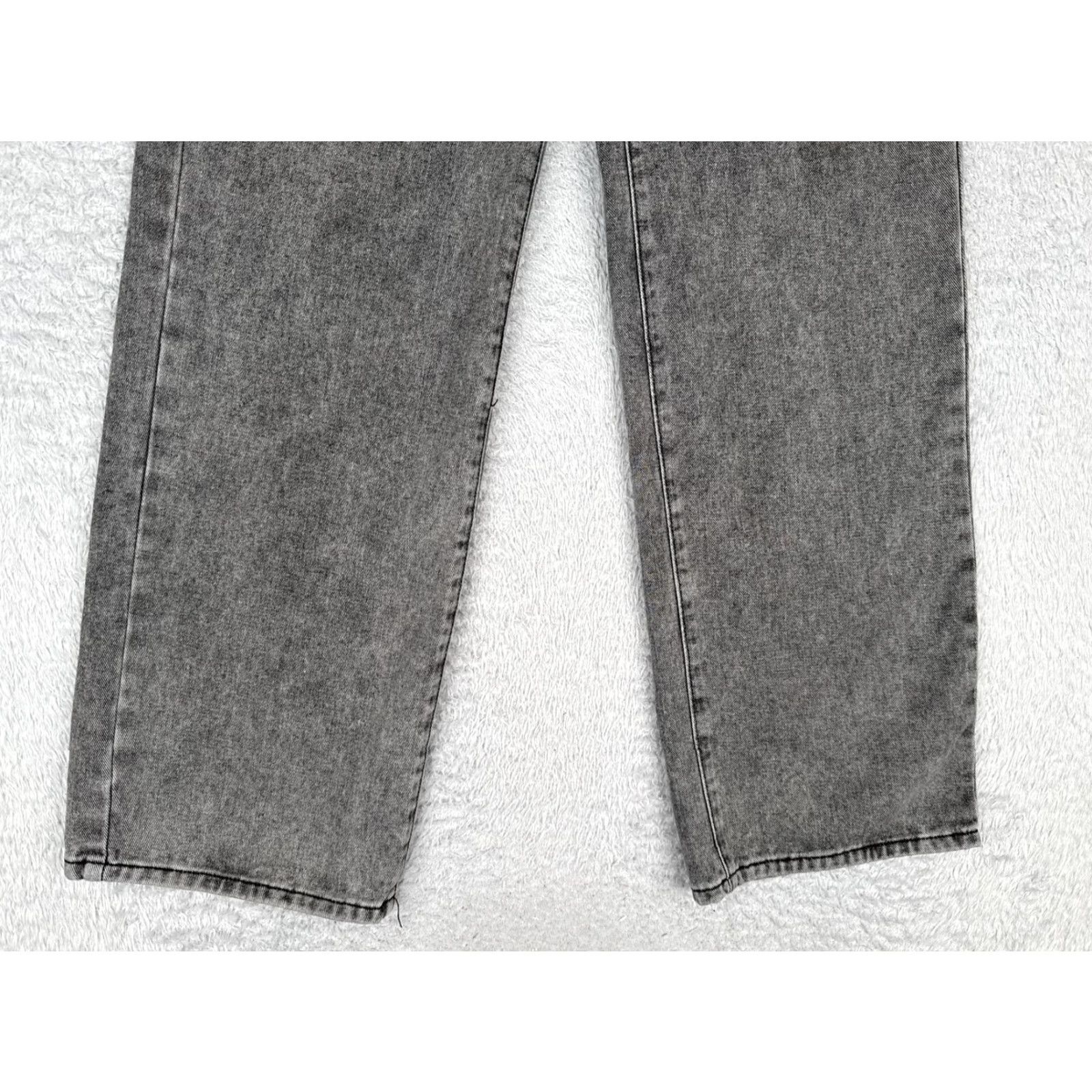 Shein SheIn Jeans Womens 4 Gray High Rise Straight Charcoal Wash Denim Cotton 25x28 Size 27" / US 4 / IT 40 - 2 Thumbnail