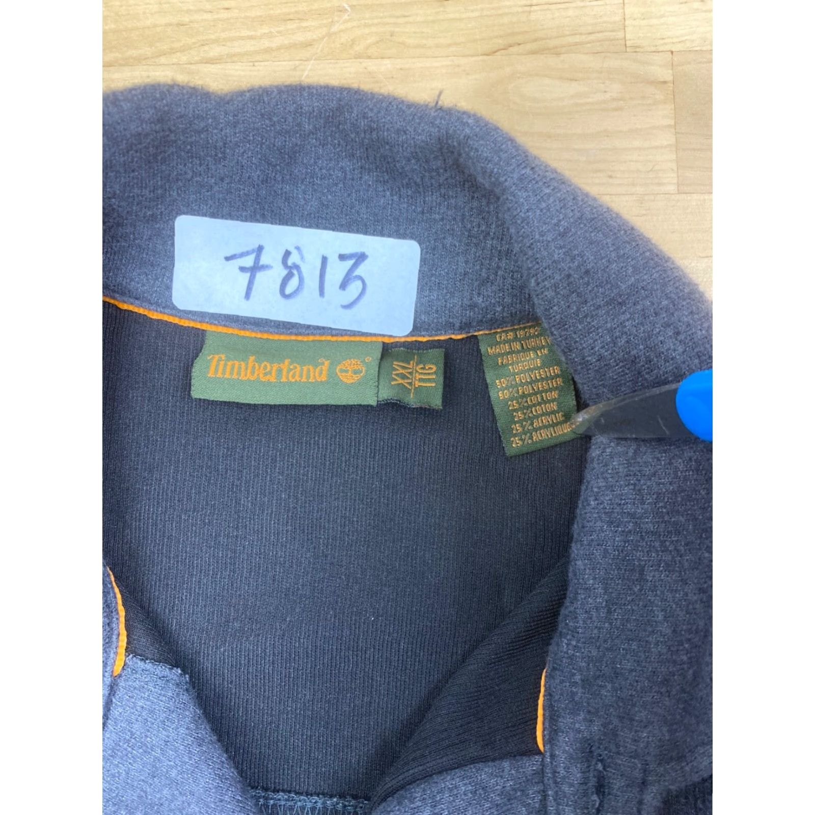 Timberland Timberland Button-Up Flannel Mens 2XL Gray Solid Heavy Casual Long Sleeve Size US XXL / EU 58 / 5 - 2 Thumbnail