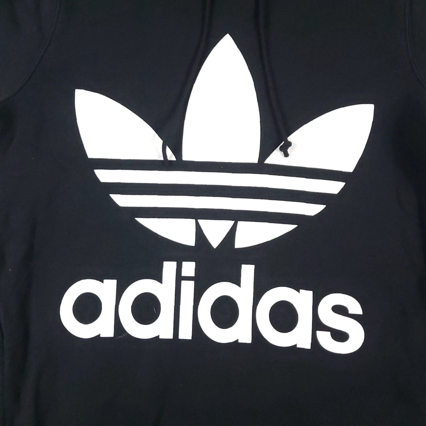 Adidas VINTAGE adidas Hoodie Women's Medium Black Casual Pullover Sweatshirt 90s Logo Size M / US 6-8 / IT 42-44 - 2 Thumbnail