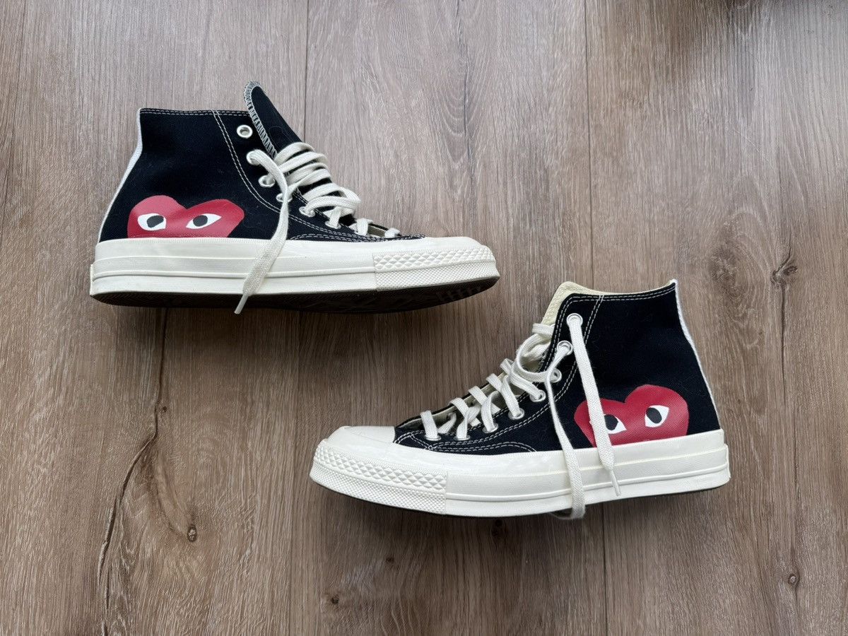 Comme des Garcons PLAY × Converse Women's Chuck Taylor All Star Peek-A-Boo High-Top Sneakers Size US 9 / IT 39 - 1 Thumbnail