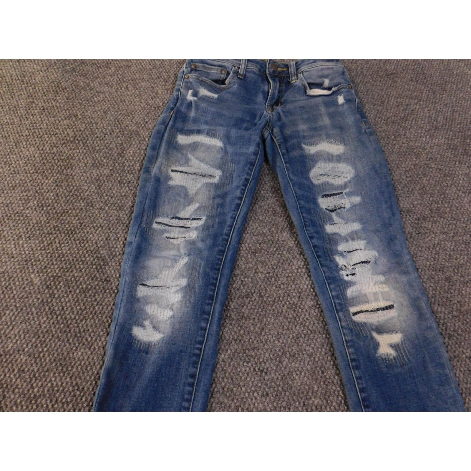 Vintage VINTAGE? No. American Eagle Jeans Mens 28x32 Blue Next Level Flex Skinny Distressed Stretch Shirt? Size US 28 / EU 44 - 3 Thumbnail