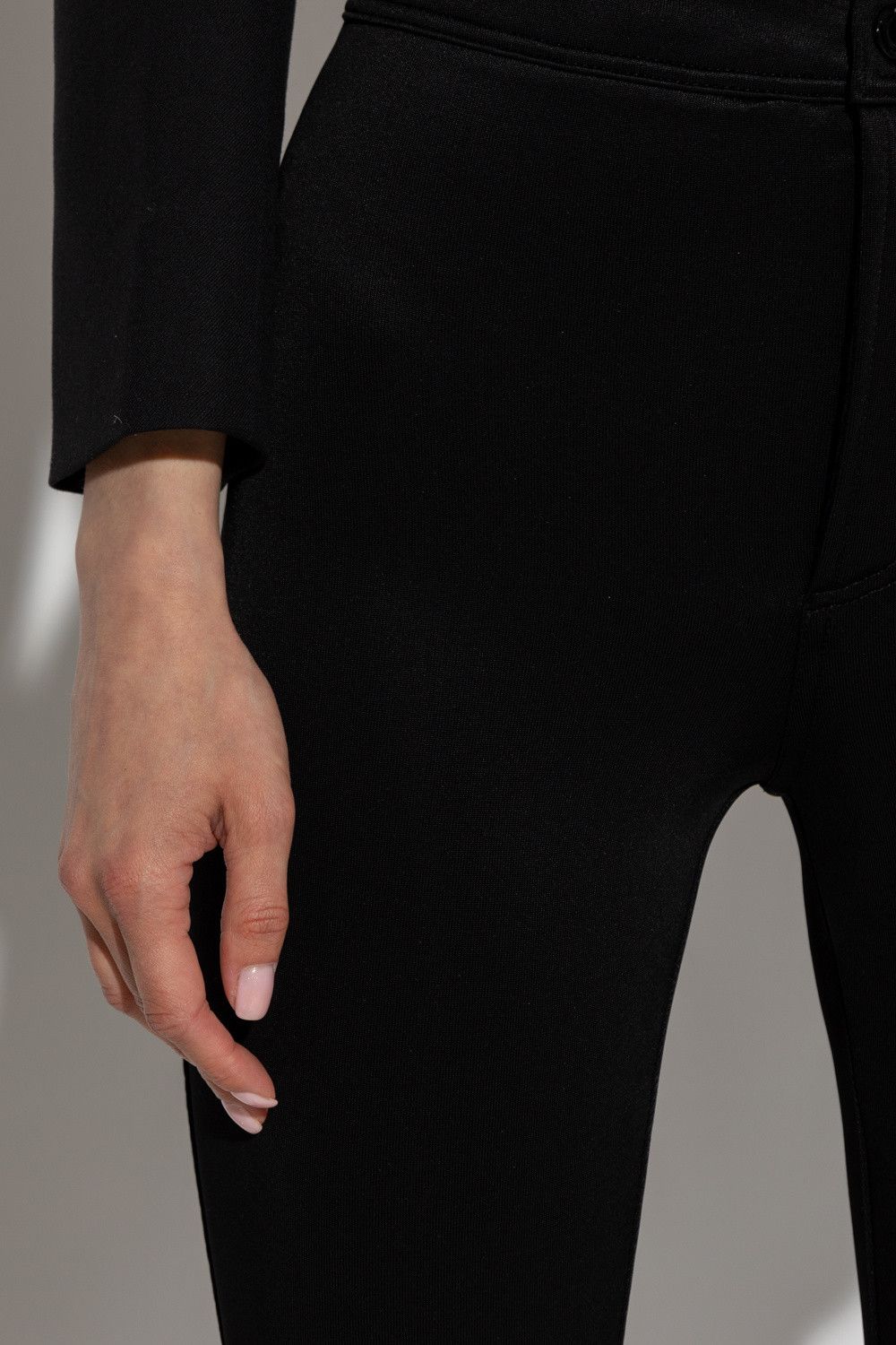 Saint Laurent Paris o1s1wg110924 Slim-Fit Pants in Silky Jersey in Noir Size 28" / US 6 / IT 42 - 5 Thumbnail