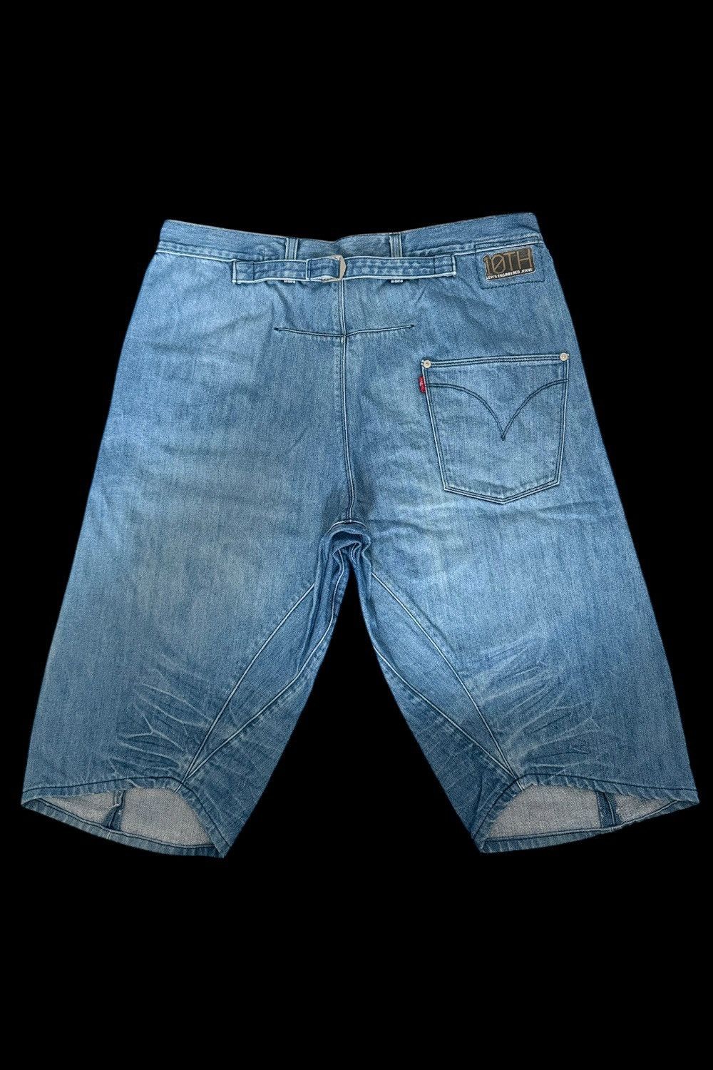 Levi's LEVI’S ENGINEERED JEANS 2009 BUCKLE CINCH BACK DENIM SHORTS Size US 38 / EU 54 - 1 Thumbnail