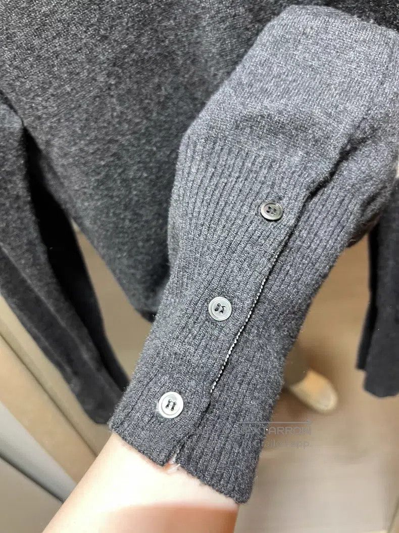 Thom Browne Thom Browne Charcoal Classic Cashmere Sweater Size US XXS / EU 40 - 5 Thumbnail