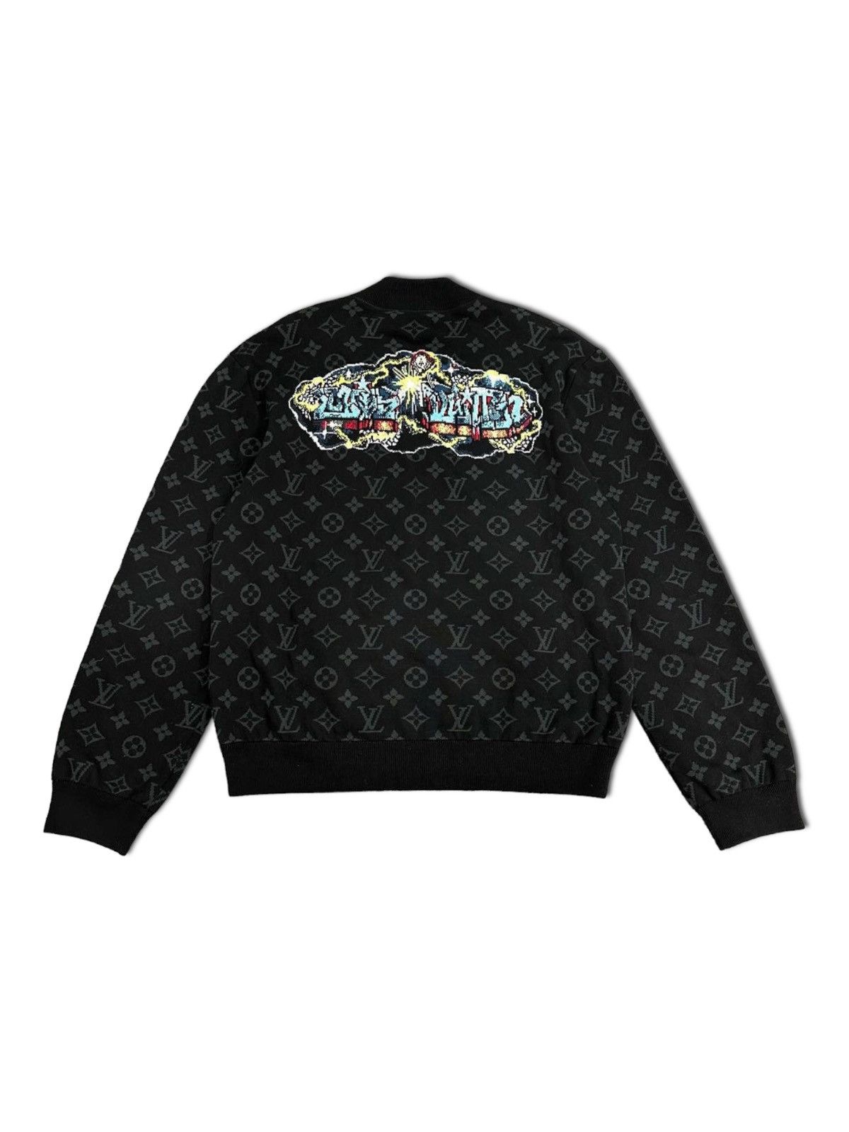 Louis Vuitton LOUIS VUITTON XL Graffiti Monogram Zipup Long Sleeve Jacket Size US XL / EU 56 / 4 - 3 Thumbnail