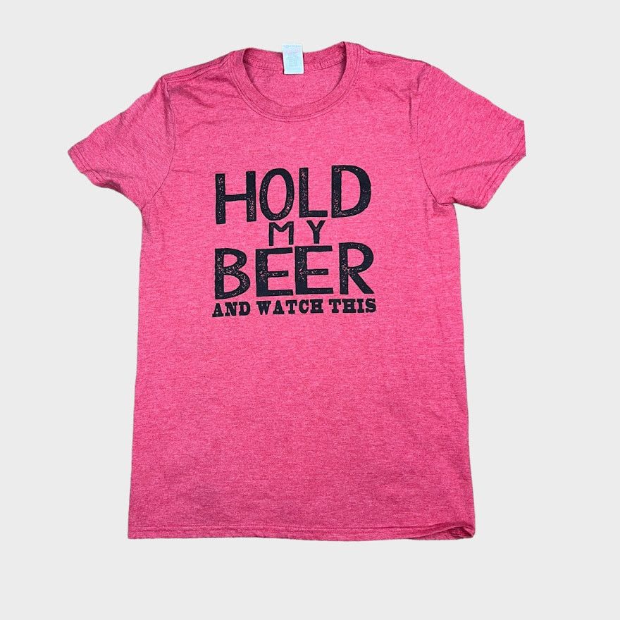 Gildan Gildan | Novelty "HOLD MY BEER and watch this" T-Shirt Size US S / EU 44-46 / 1 - 1 Thumbnail