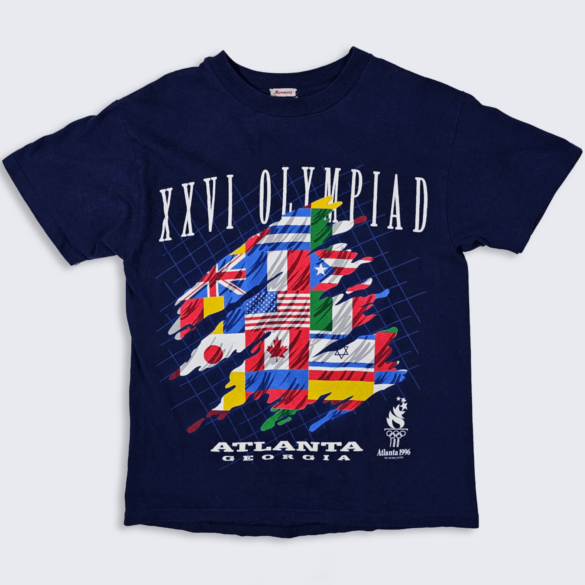 Hanes × USA Olympics × Vintage Atlanta Olympics Vintage 90s Flags Nations T-Shirt Size US M / EU 48-50 / 2 - 1 Thumbnail