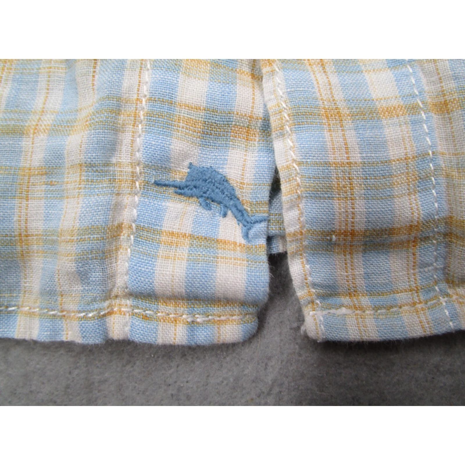 Tommy Bahama Tommy Bahama Shirt Mens XL Yellow Check Button-Up Linen Hawaiian Short Sleeve Casual Beach Size US XL / EU 56 / 4 - 5 Thumbnail