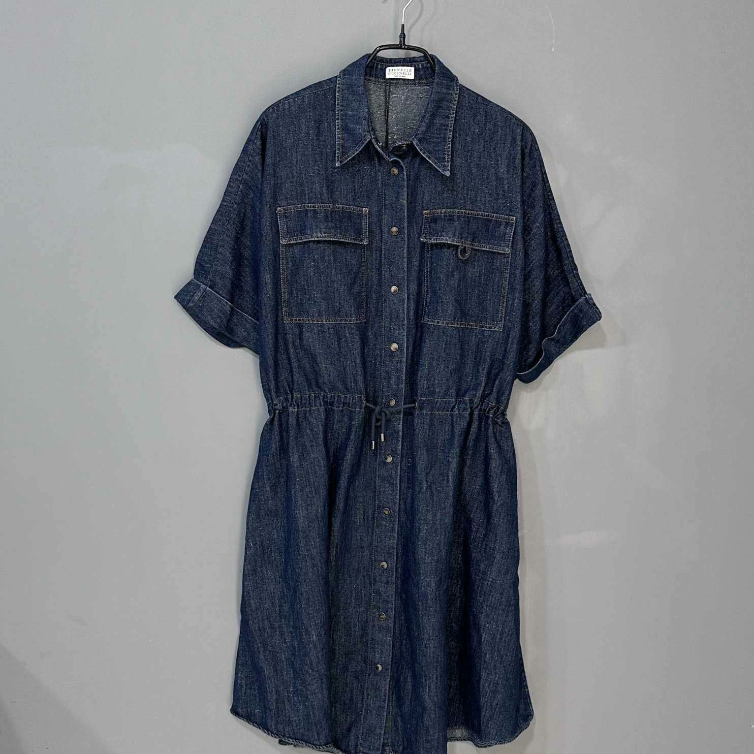 Brunello Cucinelli Brunello Cucinelli Denim Dress S Women Size S / US 4 / IT 40 - 1 Thumbnail