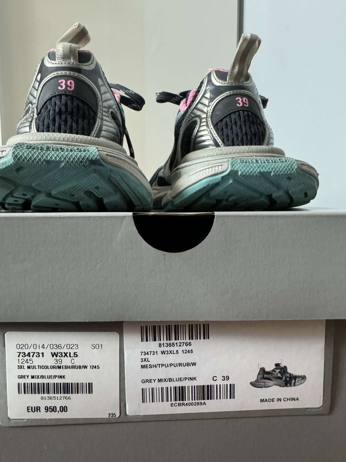 Balenciaga 3XL Sneakers – Grey Mix / Blue / Pink