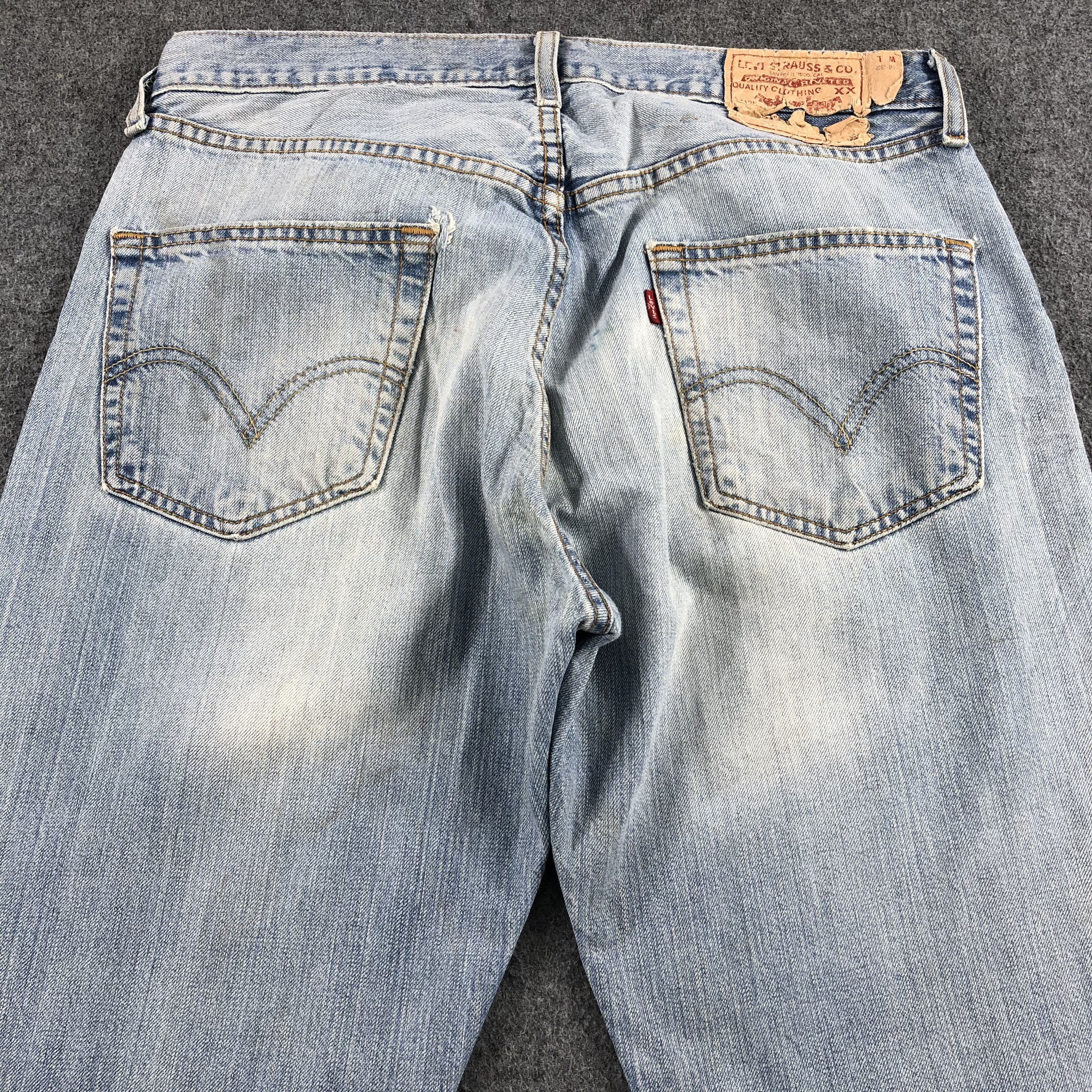 Levi's 90s Vintage Light Wash Levis 501 Jeans-J1549 Size US 33 - 4 Thumbnail