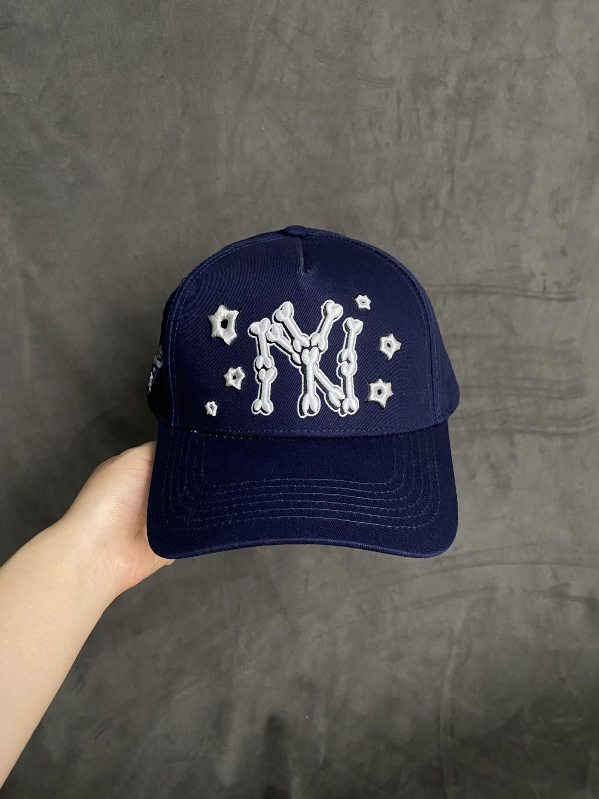 Designer Deadstock NY Bones Navy 31 Snapback Thirty One Hats OS Size ONE SIZE - 2 Thumbnail