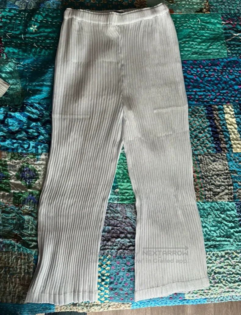 Issey Miyake Issey Miyake Toothpick Pleated Pants Light Blue Size 25" / US 0 / IT 36 - 5 Thumbnail