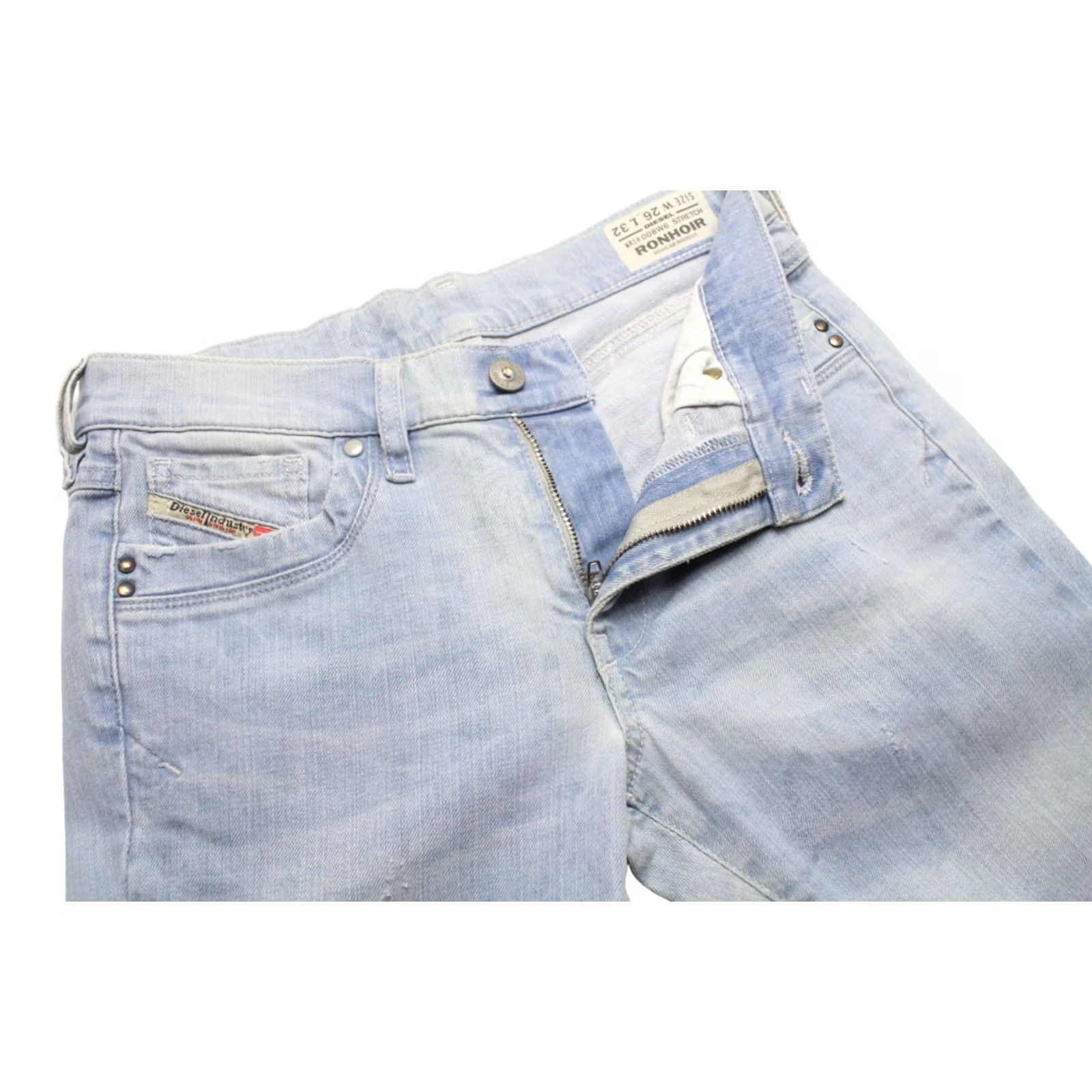 Diesel DIESEL Jeans Women's W26/L32 Distressed Ronhoir Regular-Bootcut 008W6_Stretch Denim Blue Bootsuit? Size 26" / US 2 / IT 38 - 4 Thumbnail