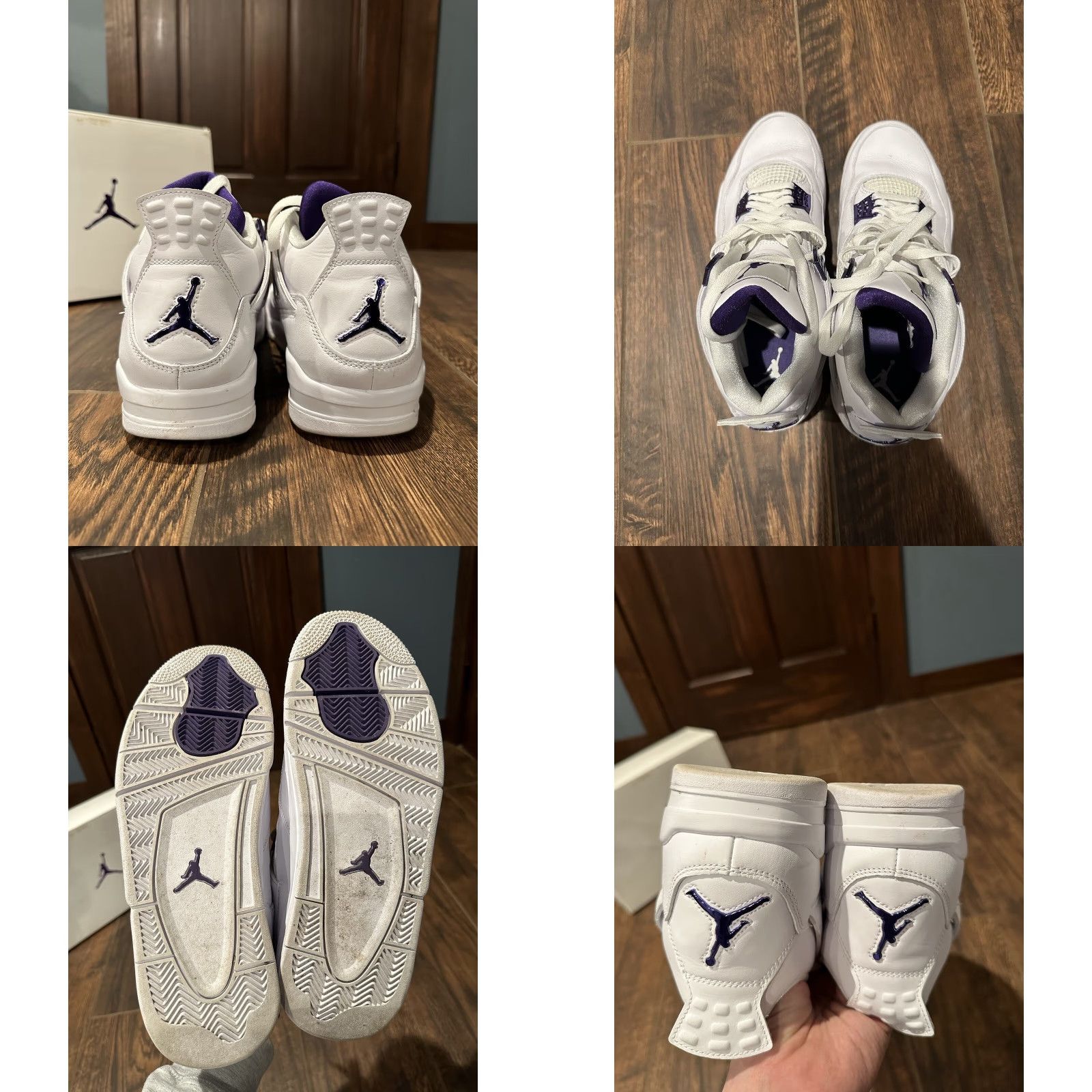 Nike VINTAGE Nike Air Jordan 4 Retro White Purple CT8527-115 Sneaker Mens 11 Nike Air Retro 90s Size US 10 / EU 43 - 8 Thumbnail