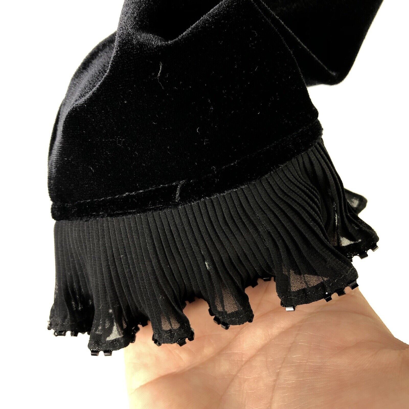 Other Vtg Y2K Jessica Howard Black Velvet Top Sz 6 Surplice V Neck Size M / US 6-8 / IT 42-44 - 3 Thumbnail