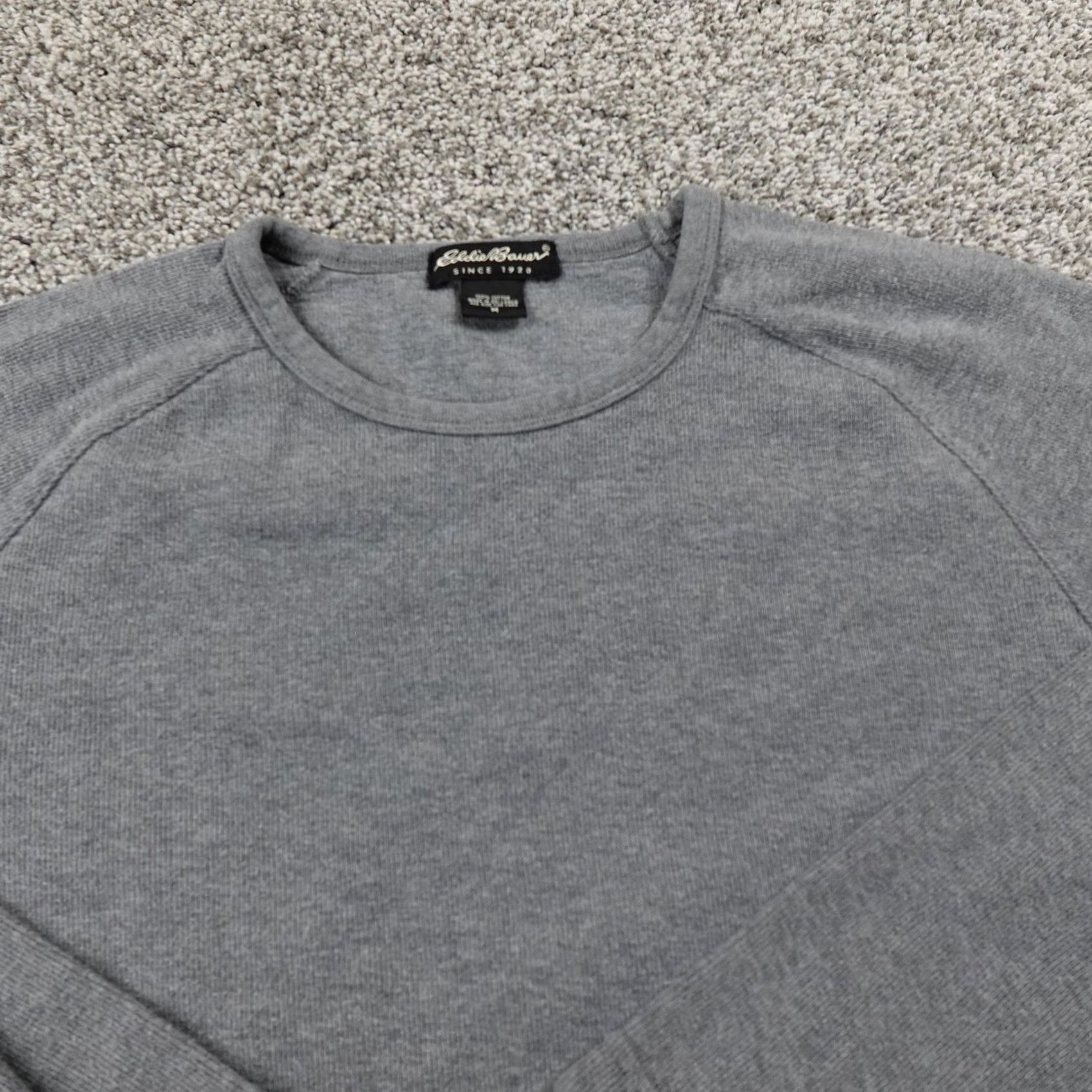 Eddie Bauer Eddie Bauer Sweater Mens M Gray Knit Thermal Crewneck Pullover Outdoor Hiking Size US M / EU 48-50 / 2 - 3 Thumbnail