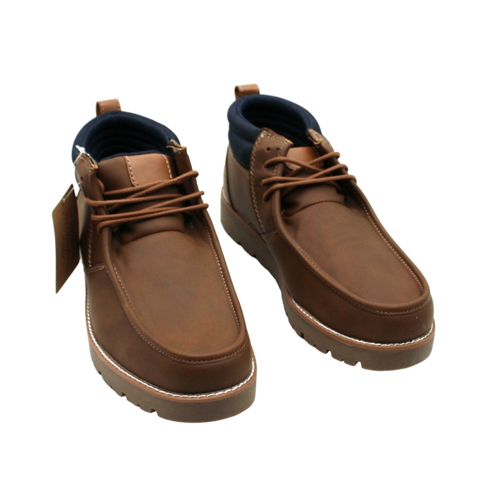 WEATHERPROOF VINTAGE Mens Brown Pull Tab Padded Chester Platform Chukka Boots 8M Weatherproof Weatherproof Vintage Mens Brown Pull Tab Padded  main image 2