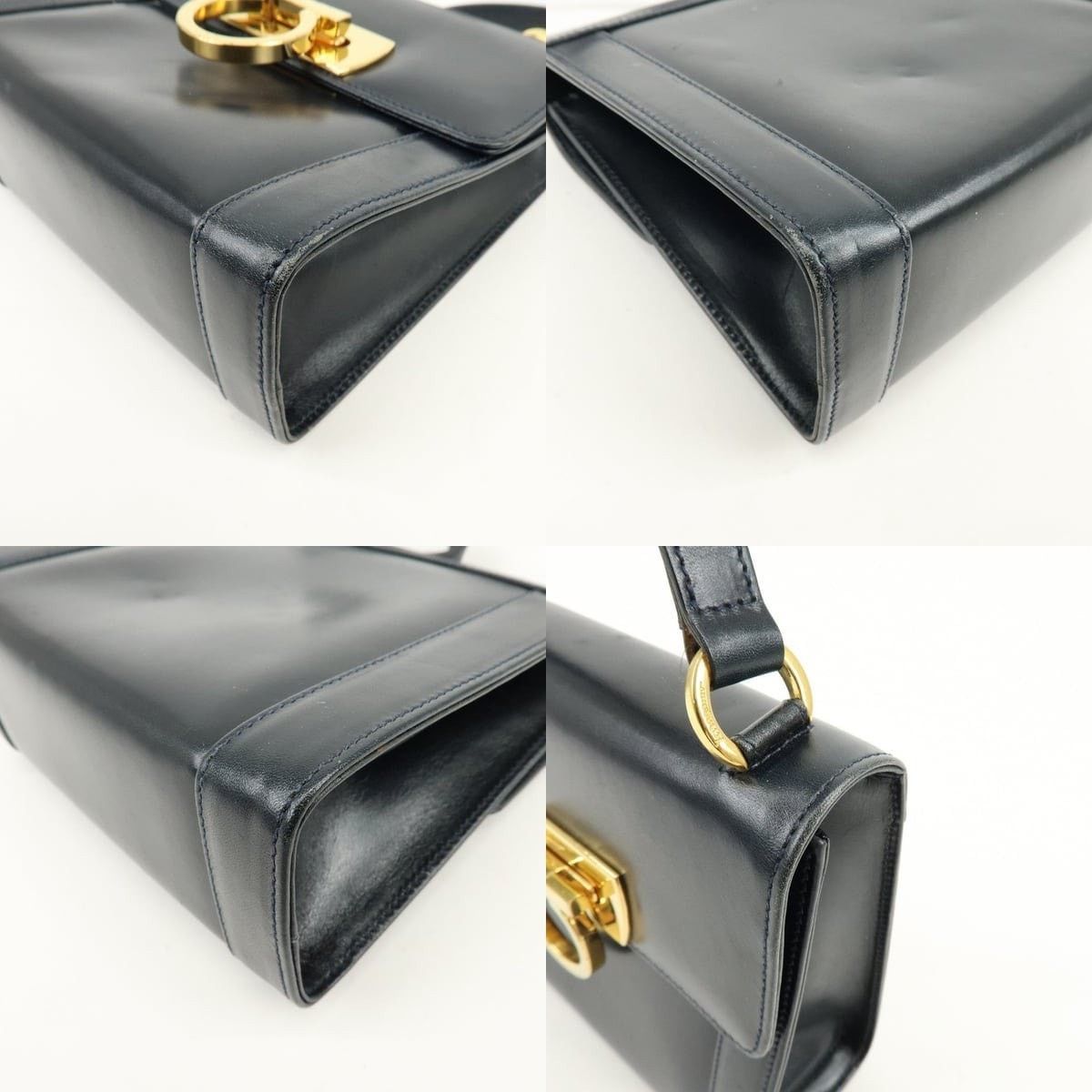 Salvatore Ferragamo Ferragamo Gancini Leather Crossbody Bag Navy Size ONE SIZE - 5 Thumbnail