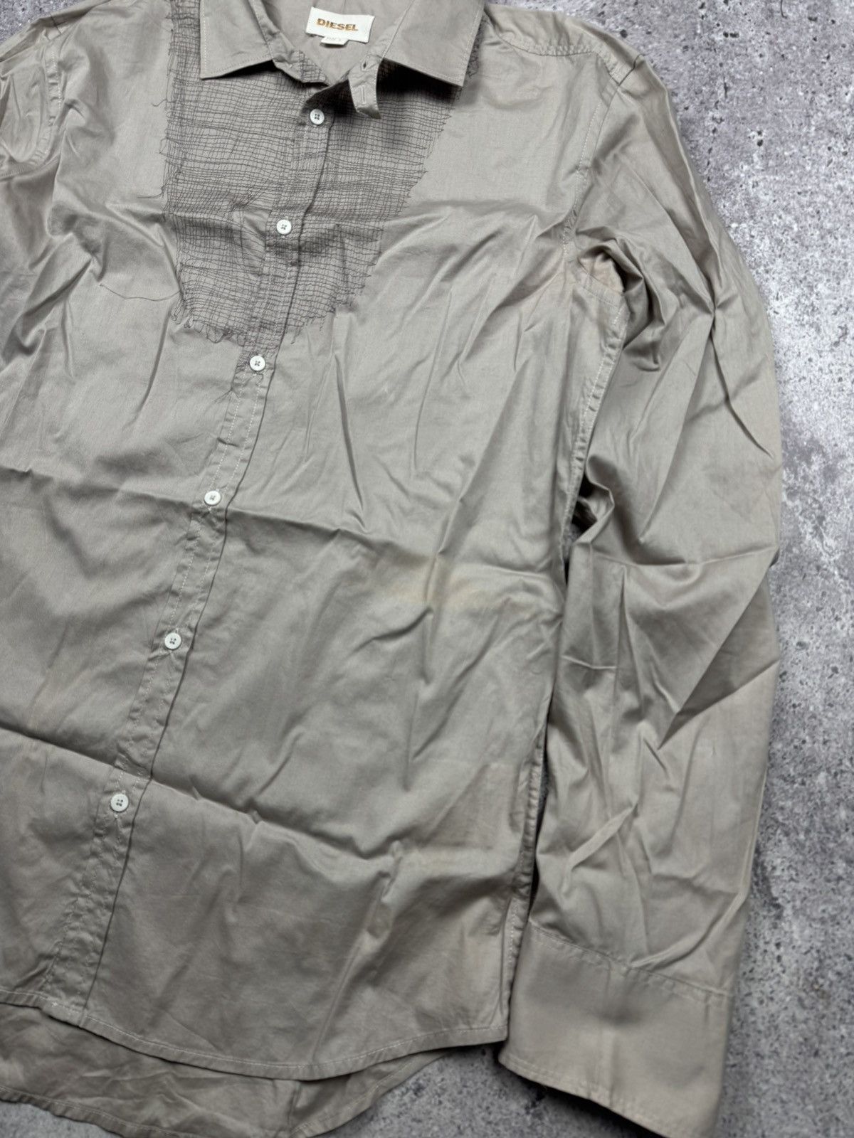 Diesel Vintage Diesel Cowboy Western Embroidered Striped Shirt Size US L / EU 52-54 / 3 - 2 Thumbnail