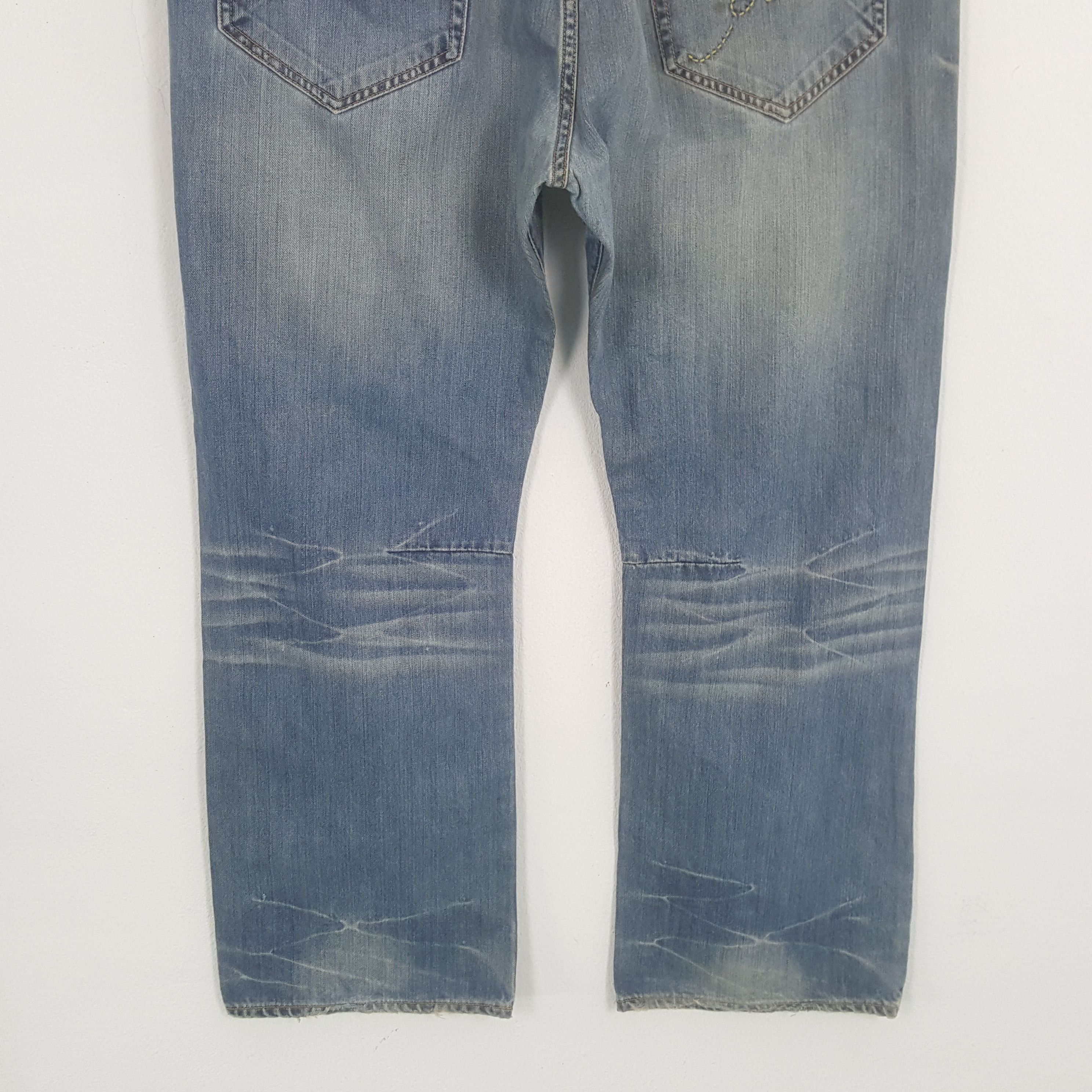 Christian Audigier × Ed Hardy × Vintage ED HARDY Fashion Designer Brand Streetwear Custom Art Jeans Size US 41 - 3 Thumbnail