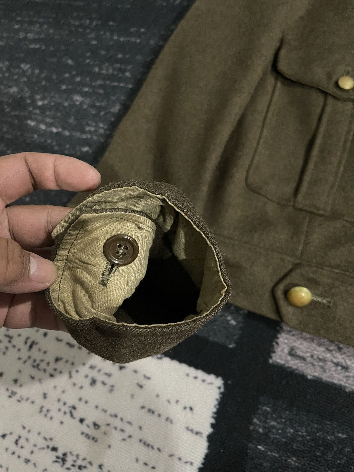 Vintage Vintage 1940-1950 French Military Army Wool Jacket Size M / US 6-8 / IT 42-44 - 9 Thumbnail