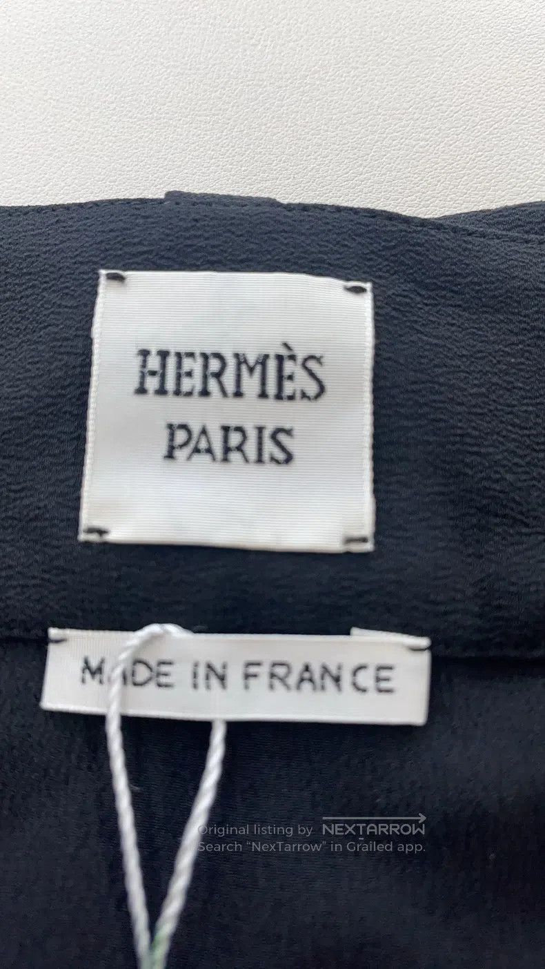 Hermes Hermes Black mulberry silk women's skirt Size 42" / US 20 - 3 Thumbnail
