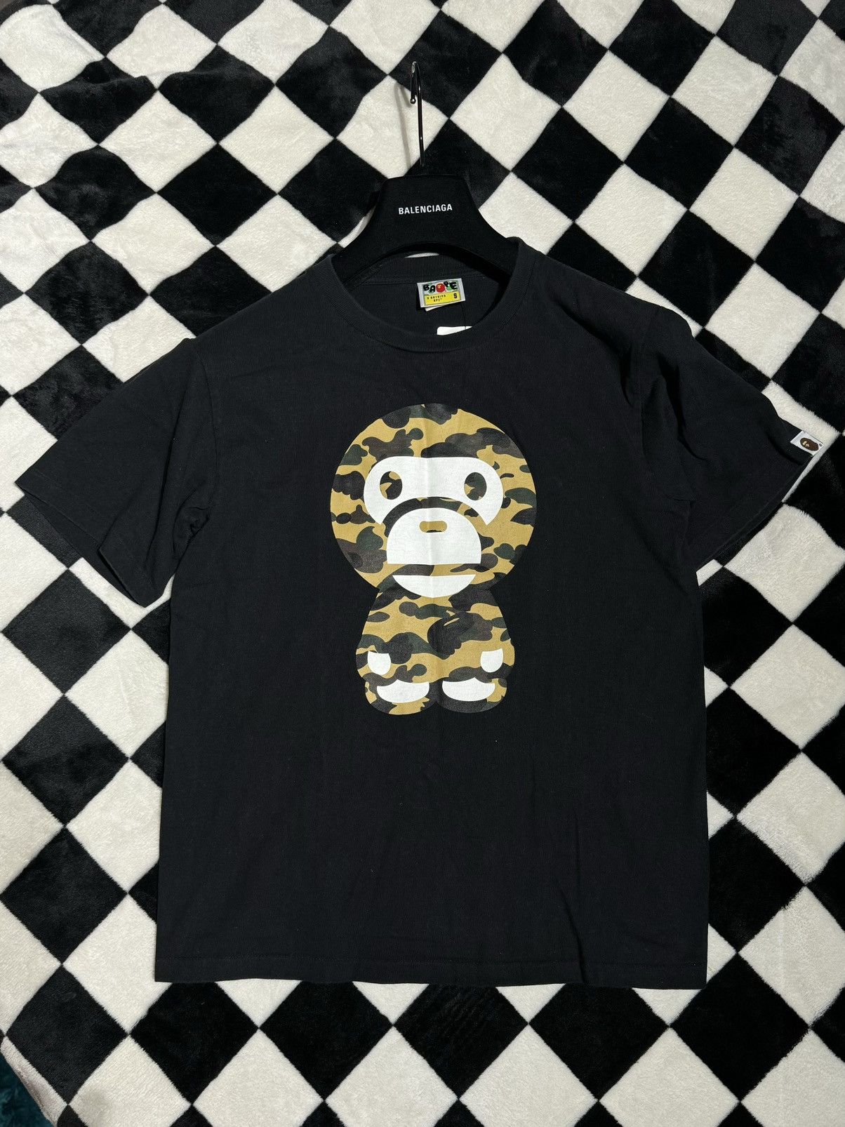 Bape BAPE JAPAN “ BABY MILO “ CAMOUFLAGE TEE SZ SMALL Size US S / EU 44-46 / 1 - 1 Thumbnail