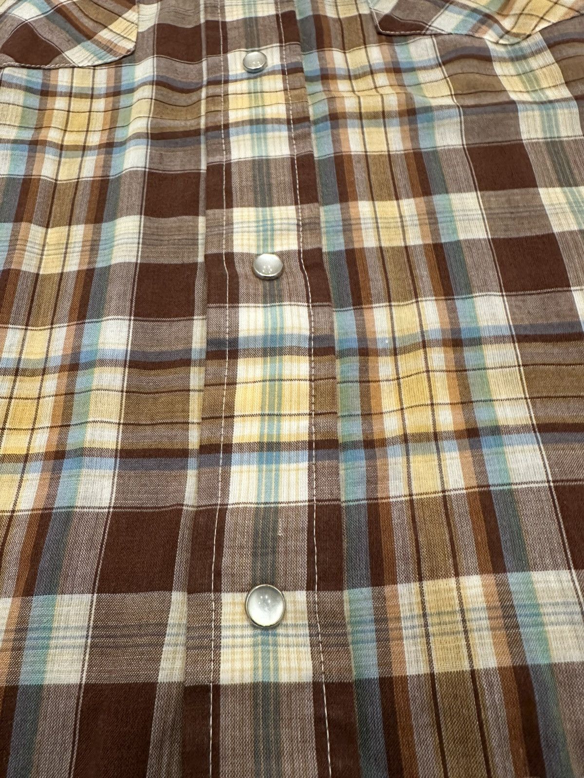 Levi's VTG Levis Pearl Snap Big E Western Plaid Sawtooth Mens Sz M Size US M / EU 48-50 / 2 - 2 Thumbnail