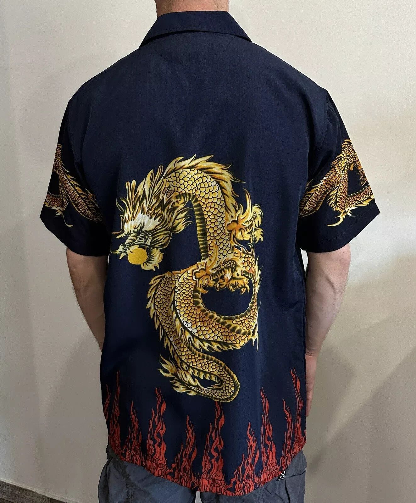 Vintage Dnon jeans Vintage 2000s Y2K graphic Tiger Dragon Fire Rave Size US S / EU 44-46 / 1 - 3 Thumbnail