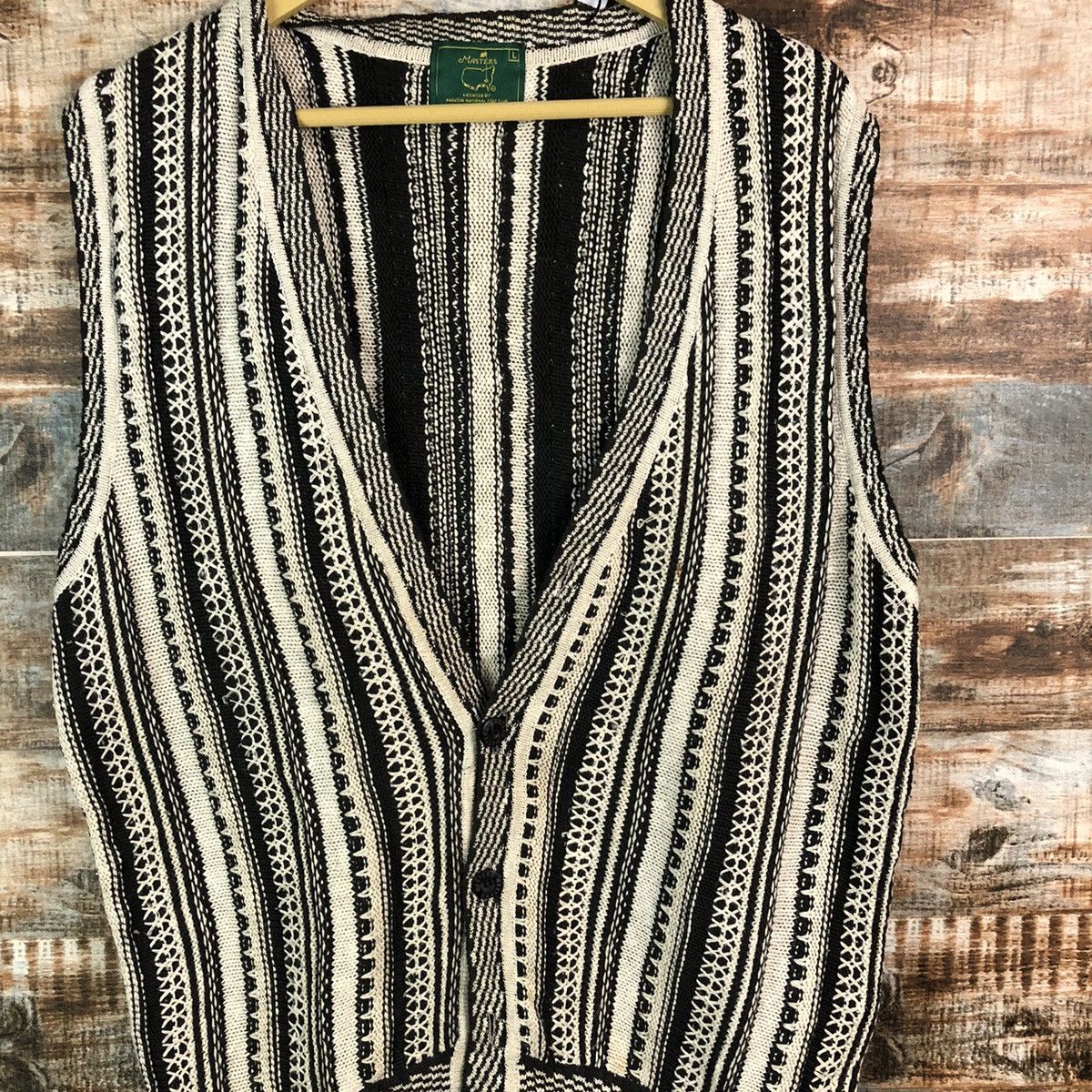 The Masters Masters knitwear Cardigan Vest like coogi #A2303 Size US L / EU 52-54 / 3 - 5 Thumbnail