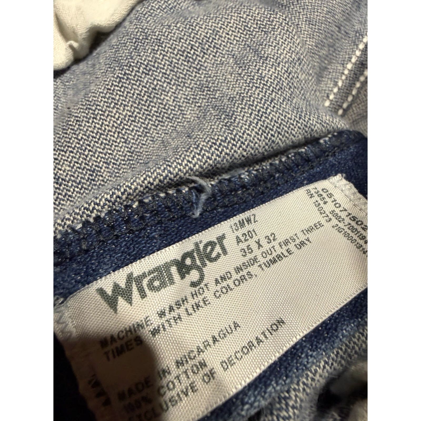 Wrangler Wrangler 13MWZ Cowboy Bootcut Jeans Men Size 36X32 & 35X32 Blue Denim 36in Waist 13MWZ Wrangler Cowboy Cut Mexico Lot Of 2 Size US 32 / EU 48 - 4 Thumbnail