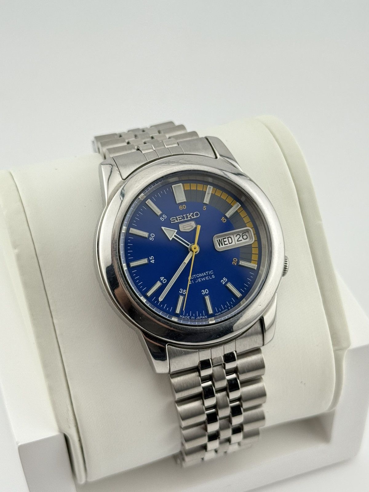 Seiko Seiko 5 7S26 Blue Racer Dial Automatic 38mm Watch Size 38 - 2 Thumbnail