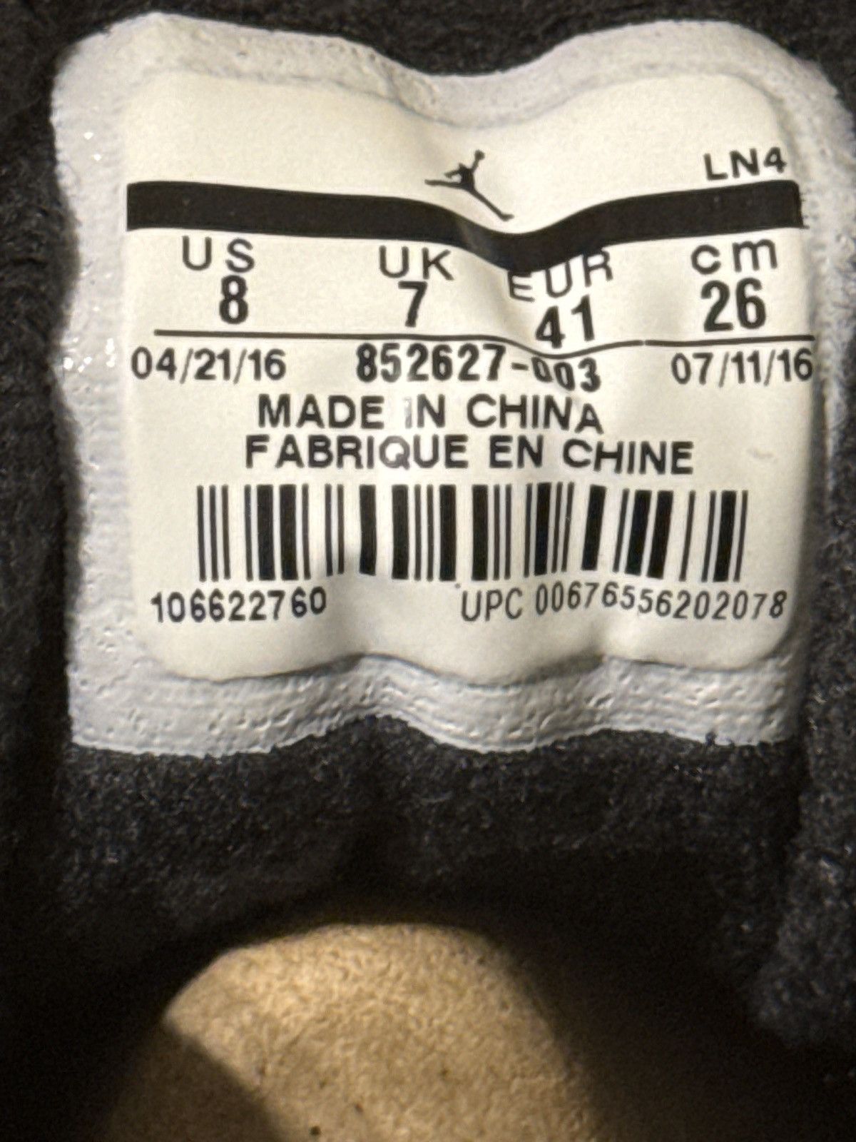 Nike Air Jordan 12 RETRO WOOL Size US 8 / EU 41 - 6 Thumbnail