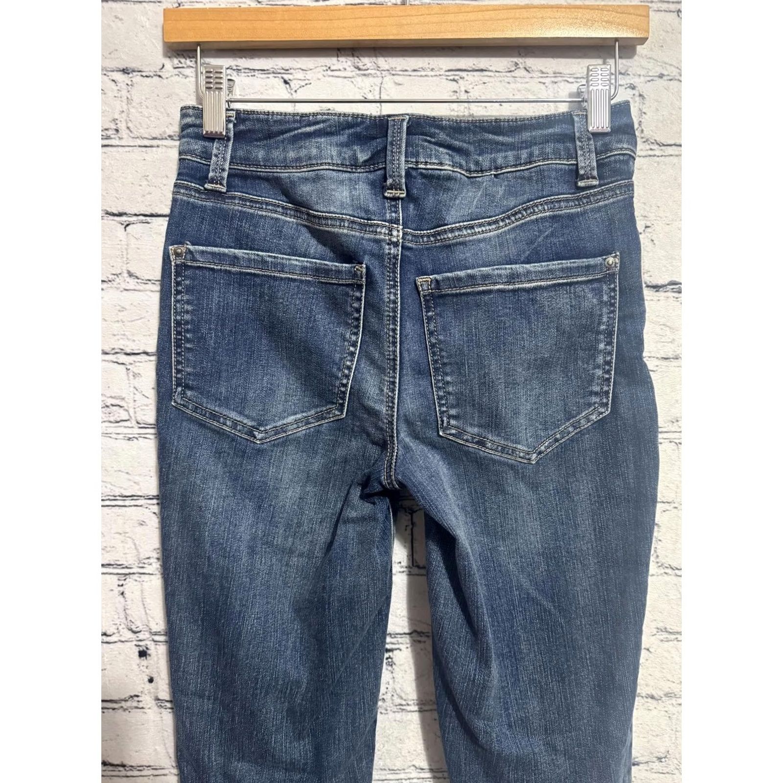 Vintage Maurices Everflex High-Rise Women's Jeans Size 0 Regular Blue Denim Dark Wash 26x29 Slim? Size 26" / US 2 / IT 38 - 7 Thumbnail