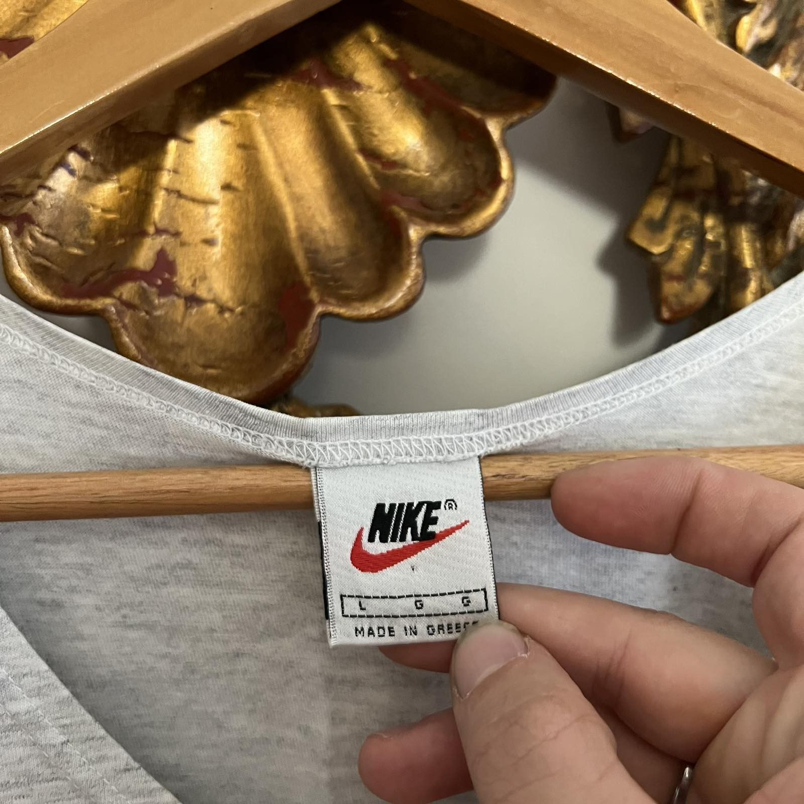 Nike × Vintage Nike Vintage T-Shirt Big Logo Sz L Size US L / EU 52-54 / 3 - 4 Thumbnail